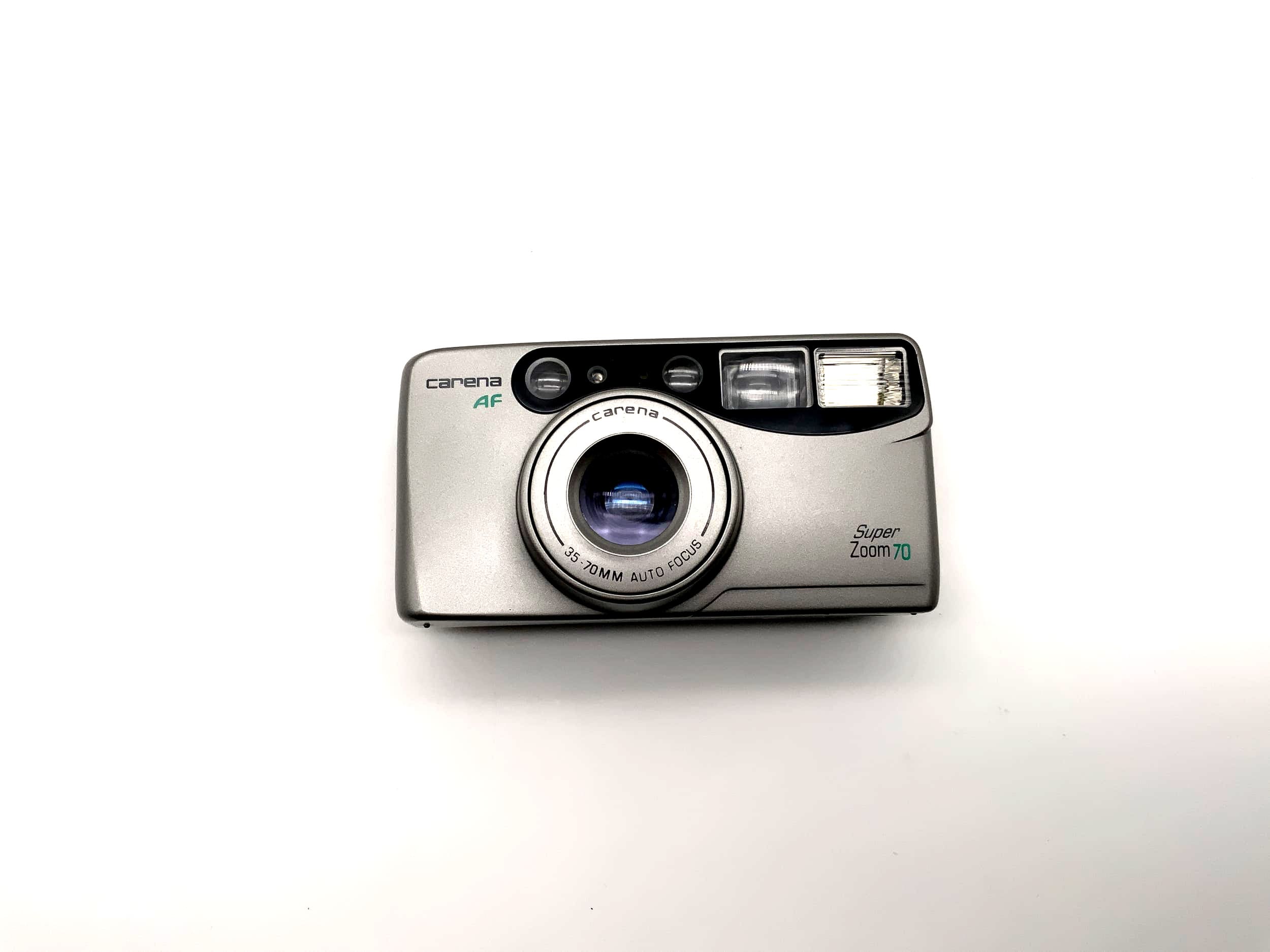 Carena AF Super Zoom 70 Analog Camera Zoom 35-70 mm Lens Autofocus silver