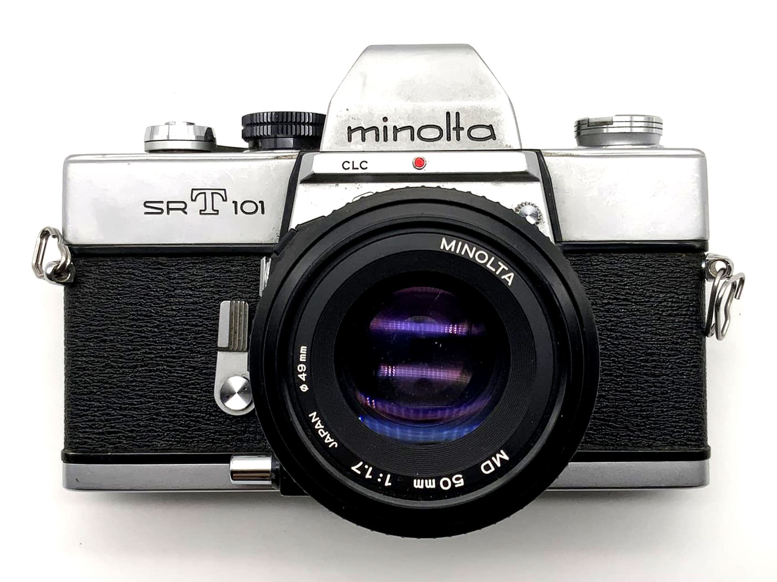 Minolta SRT 101 with Minolta MD 1.7 50mm SLR camera 35mm analog
