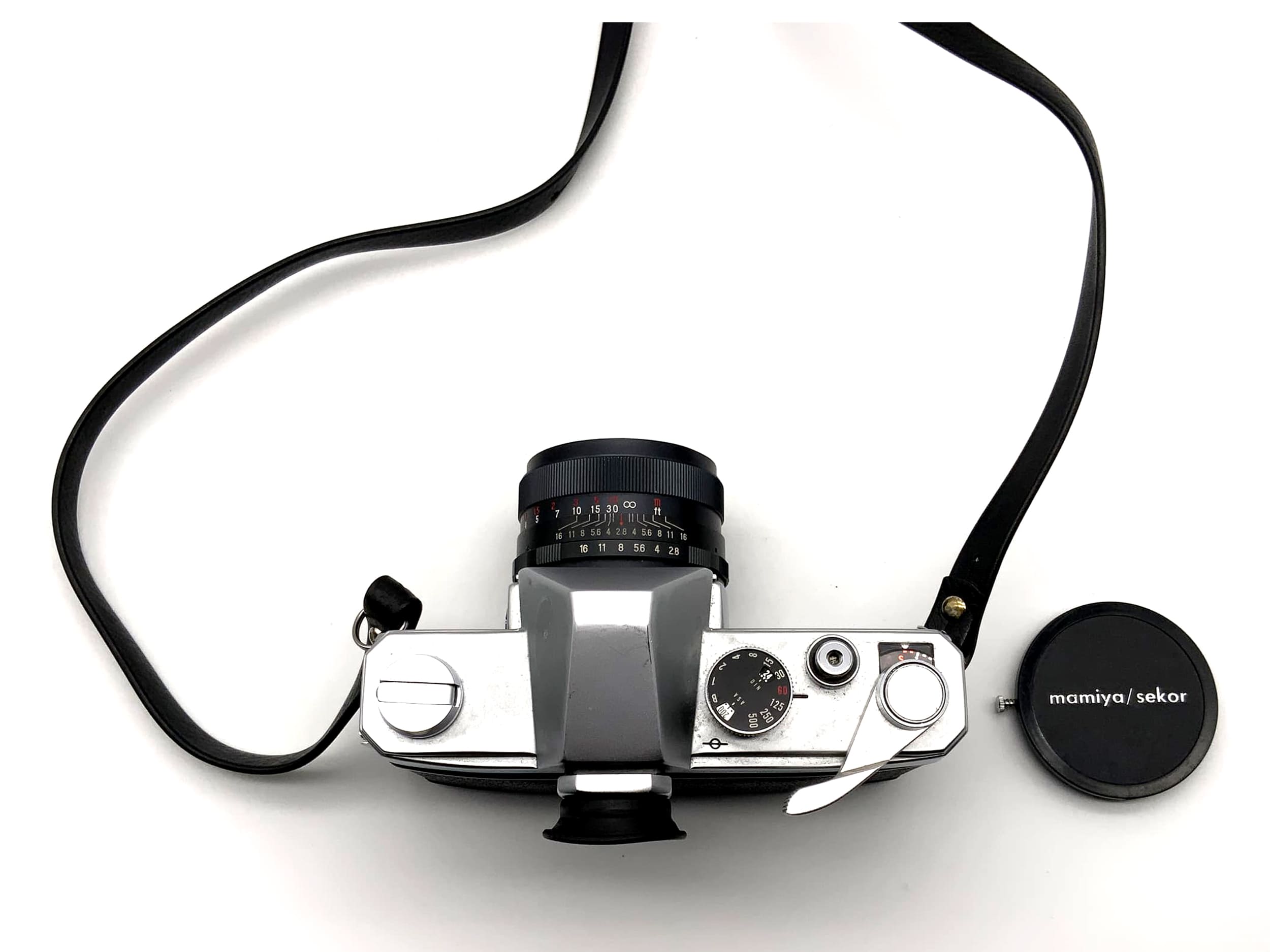 Mamiya Sekor analog SLR camera with Mamiya Sekor 1:2.8 50mm lens