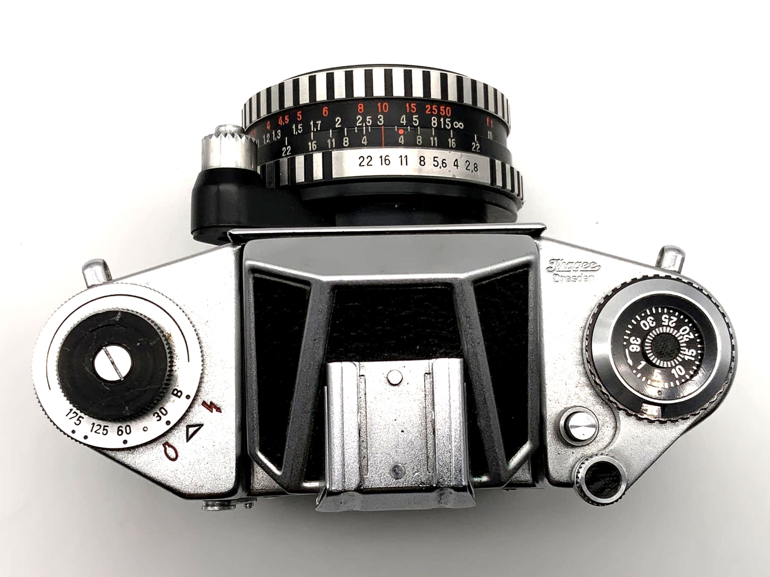 Exakta EXA 1a with Tessar 2.8 50mm lens, 35mm analog SLR camera