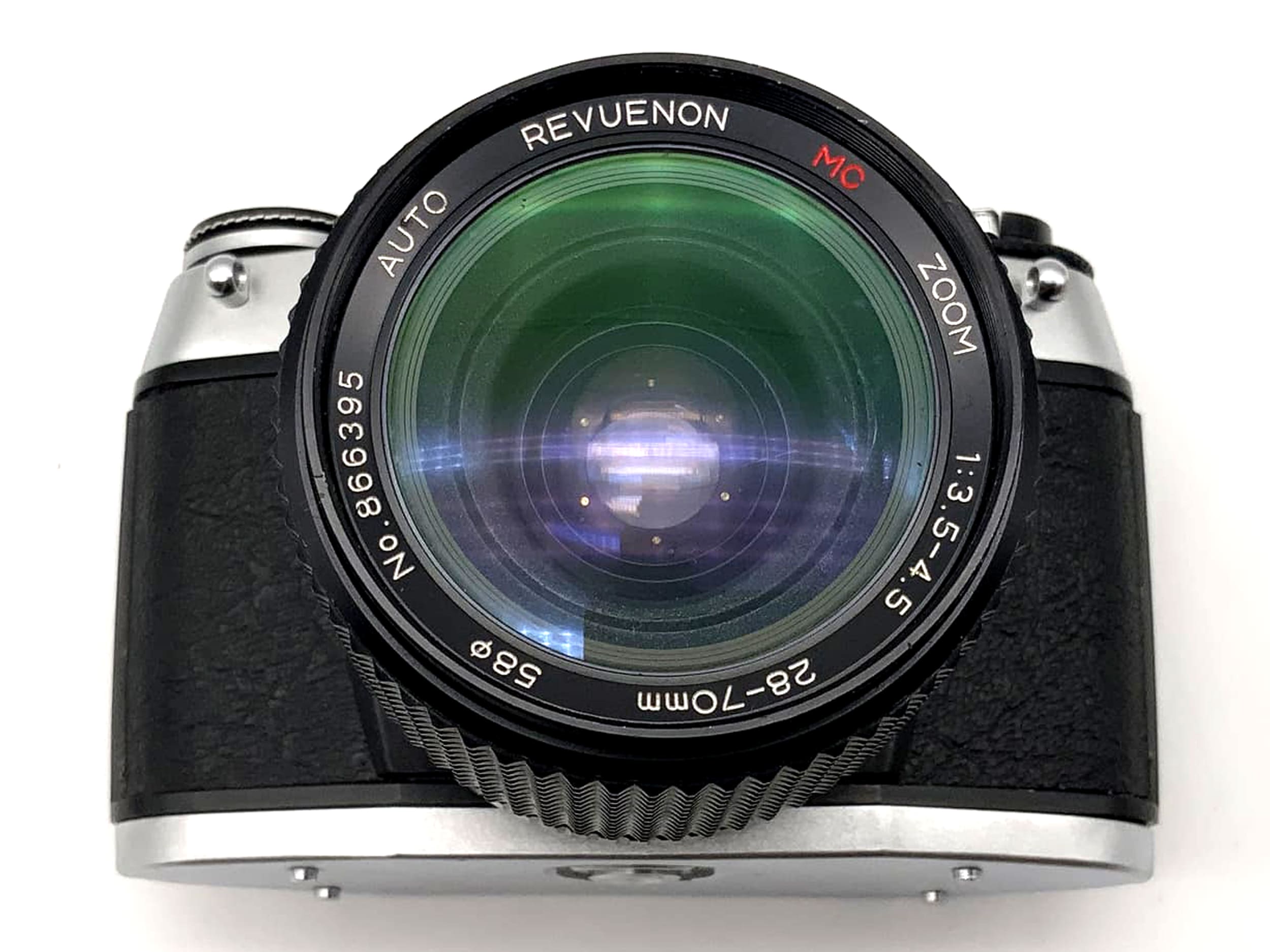 Exakta EXA 1b with Revuenon MC Zoom 3.5-4.5 28-70 SLR camera 35mm analog