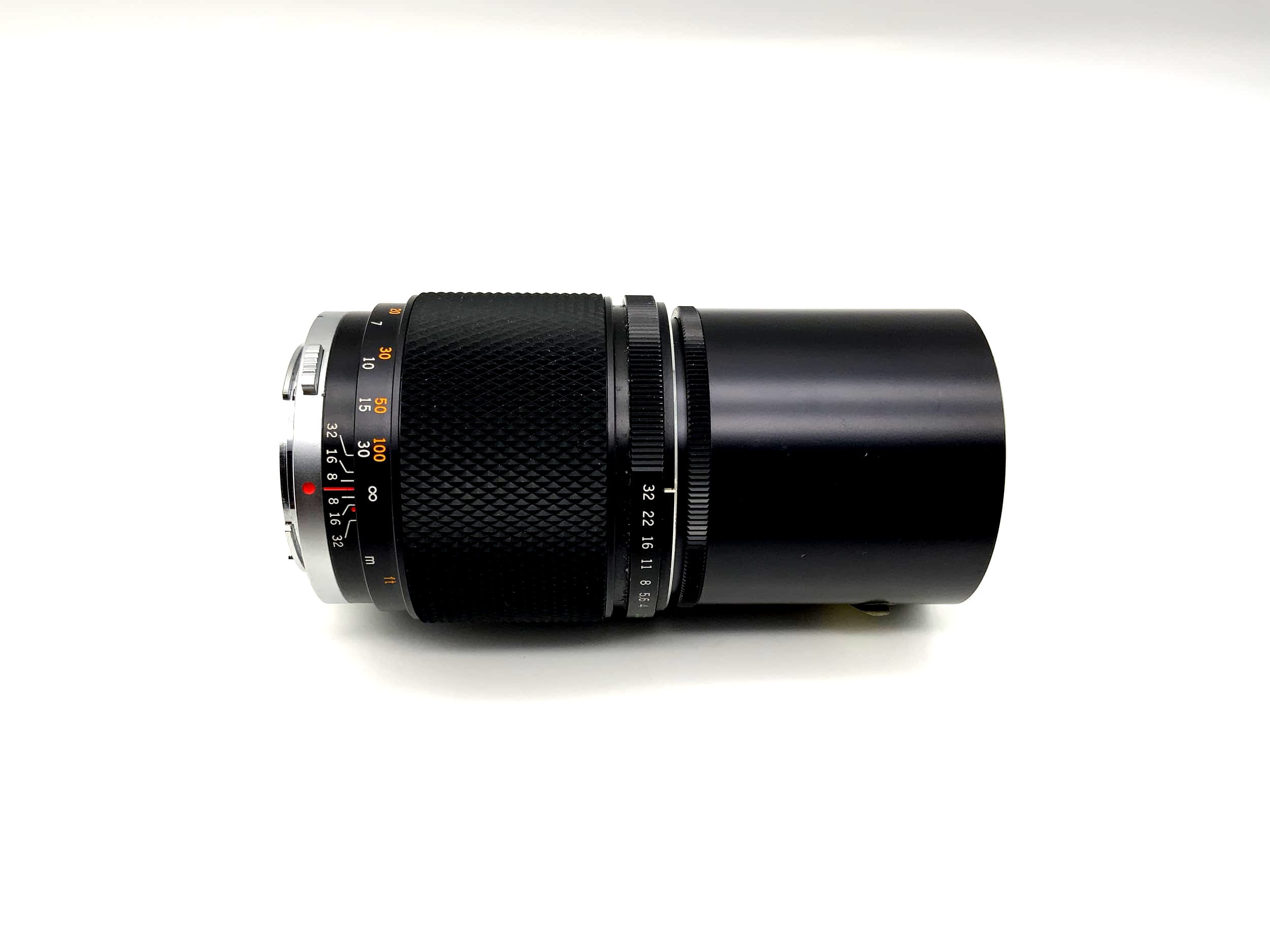 Olympus OM system Zuiko MC Auto-T 200 mm 1:4 lens analog