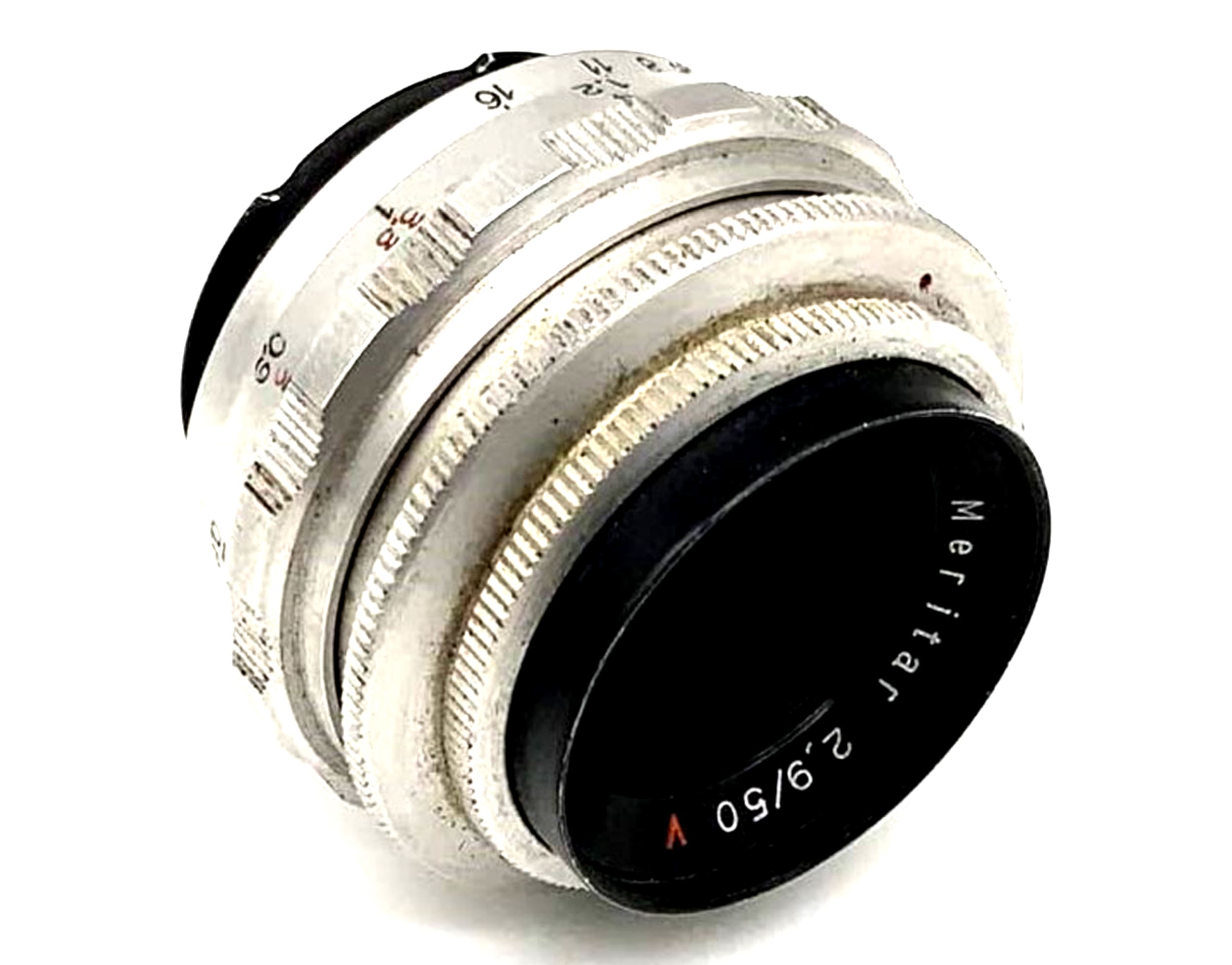 E. Ludwig Meritar f/2.9 50mm Red V lens, analog Exa mount