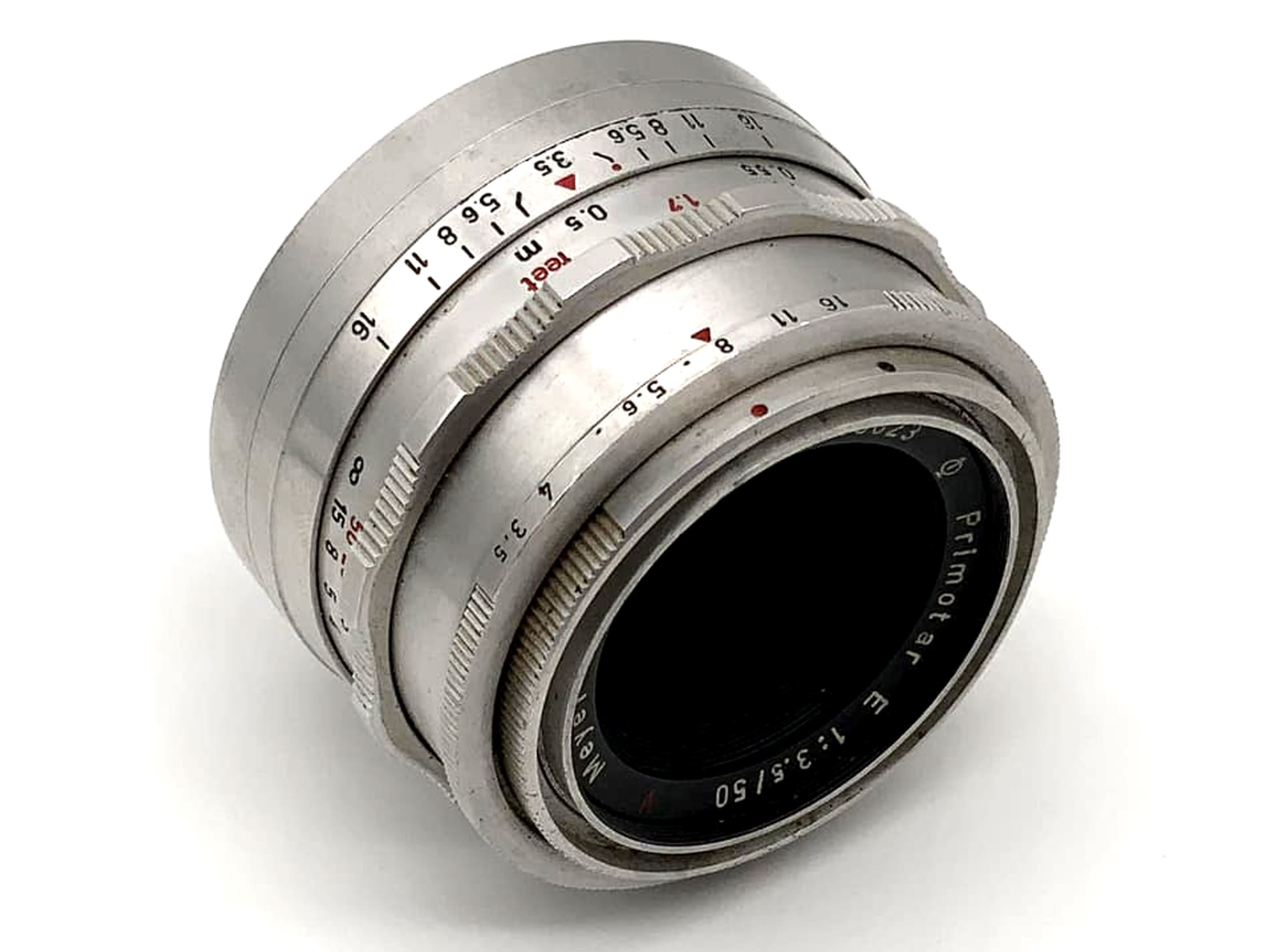 Meyer Optik Görlitz Primotar E lens M42 analog 50mm f/3.5 red V
