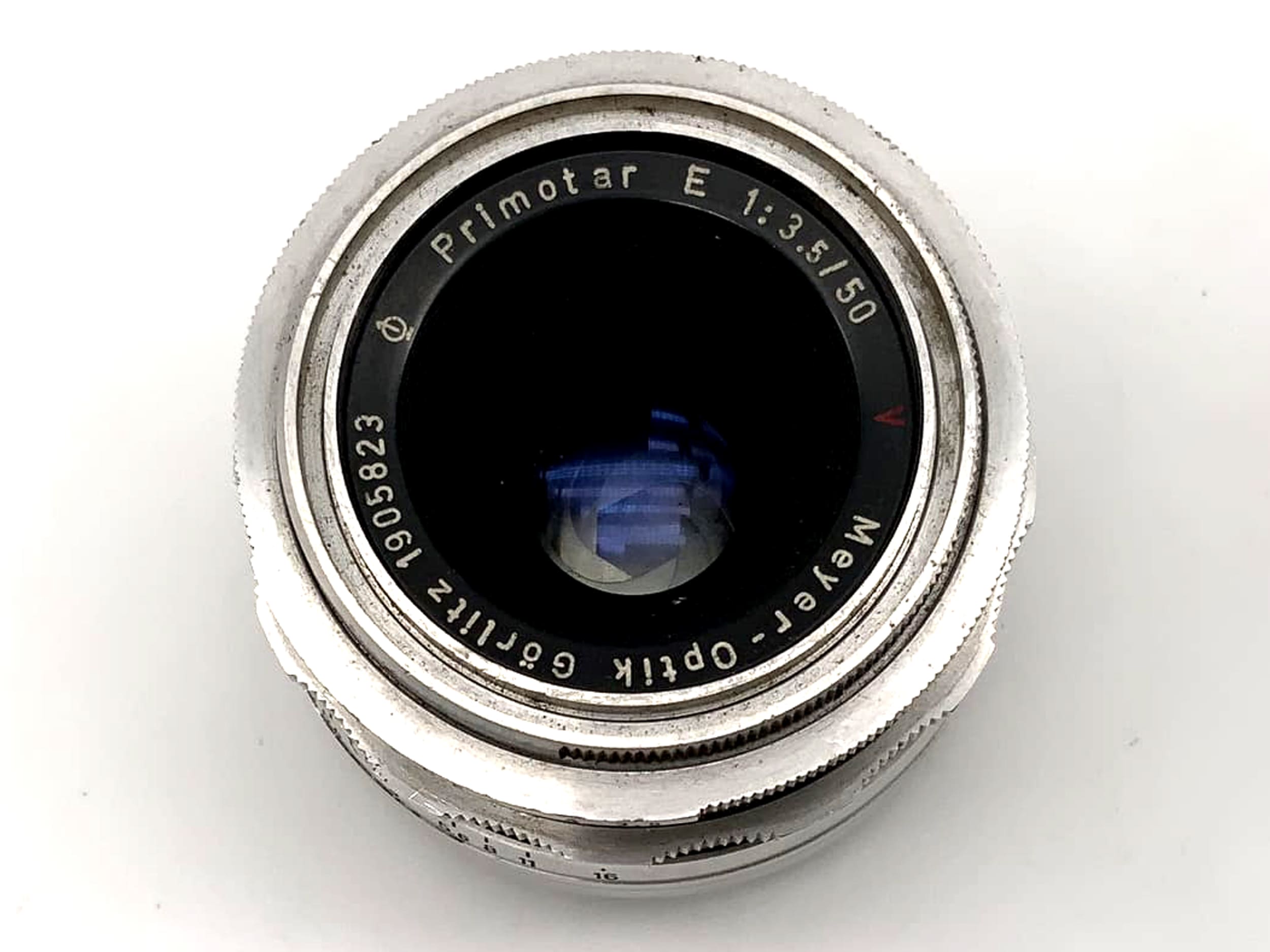 Meyer Optik Görlitz Primotar E lens M42 analog 50mm f/3.5 red V
