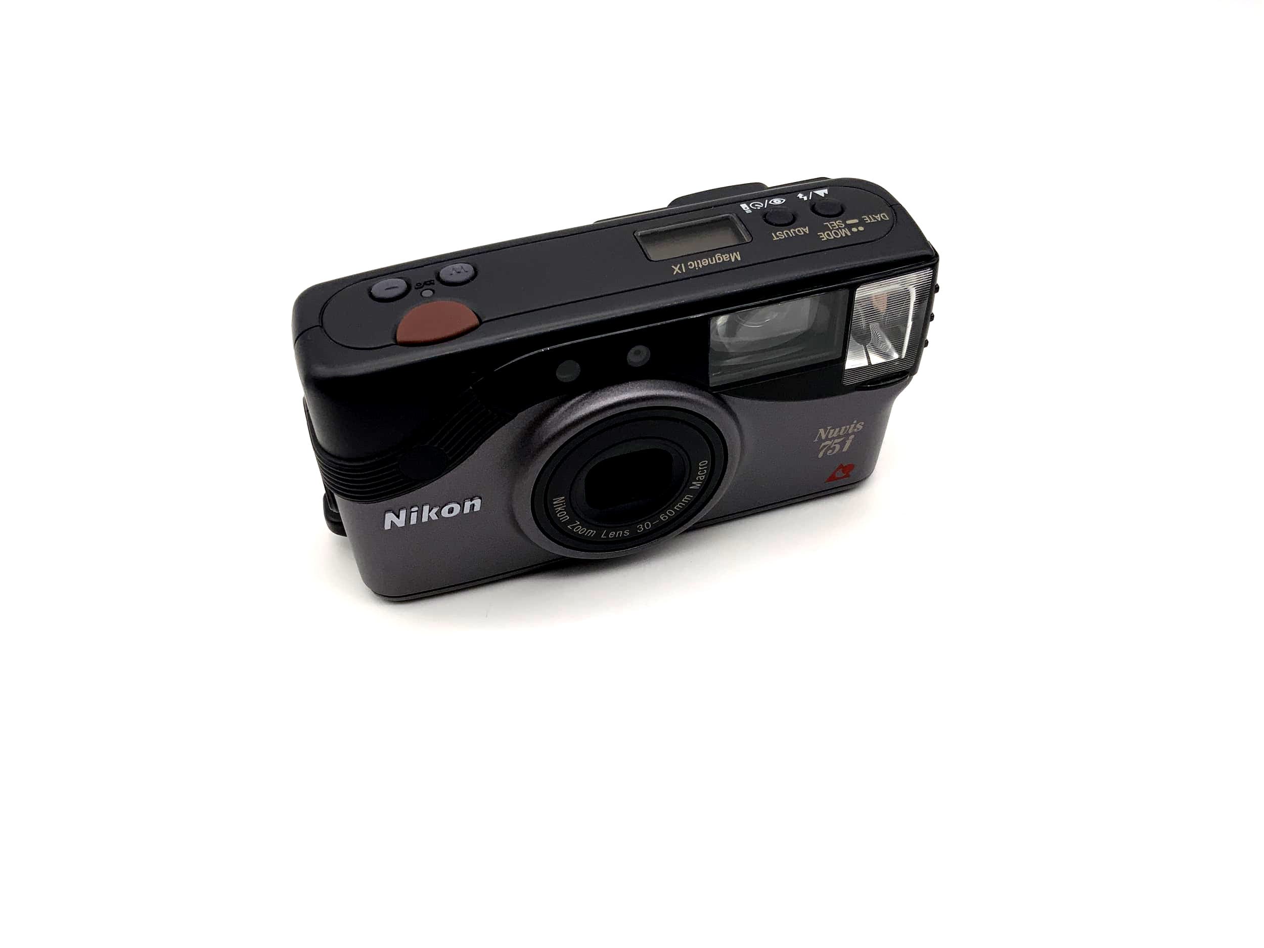 Nikon Nuvis 75i compact camera with Nikon Zoom Lens 30-60mm Macro, silver