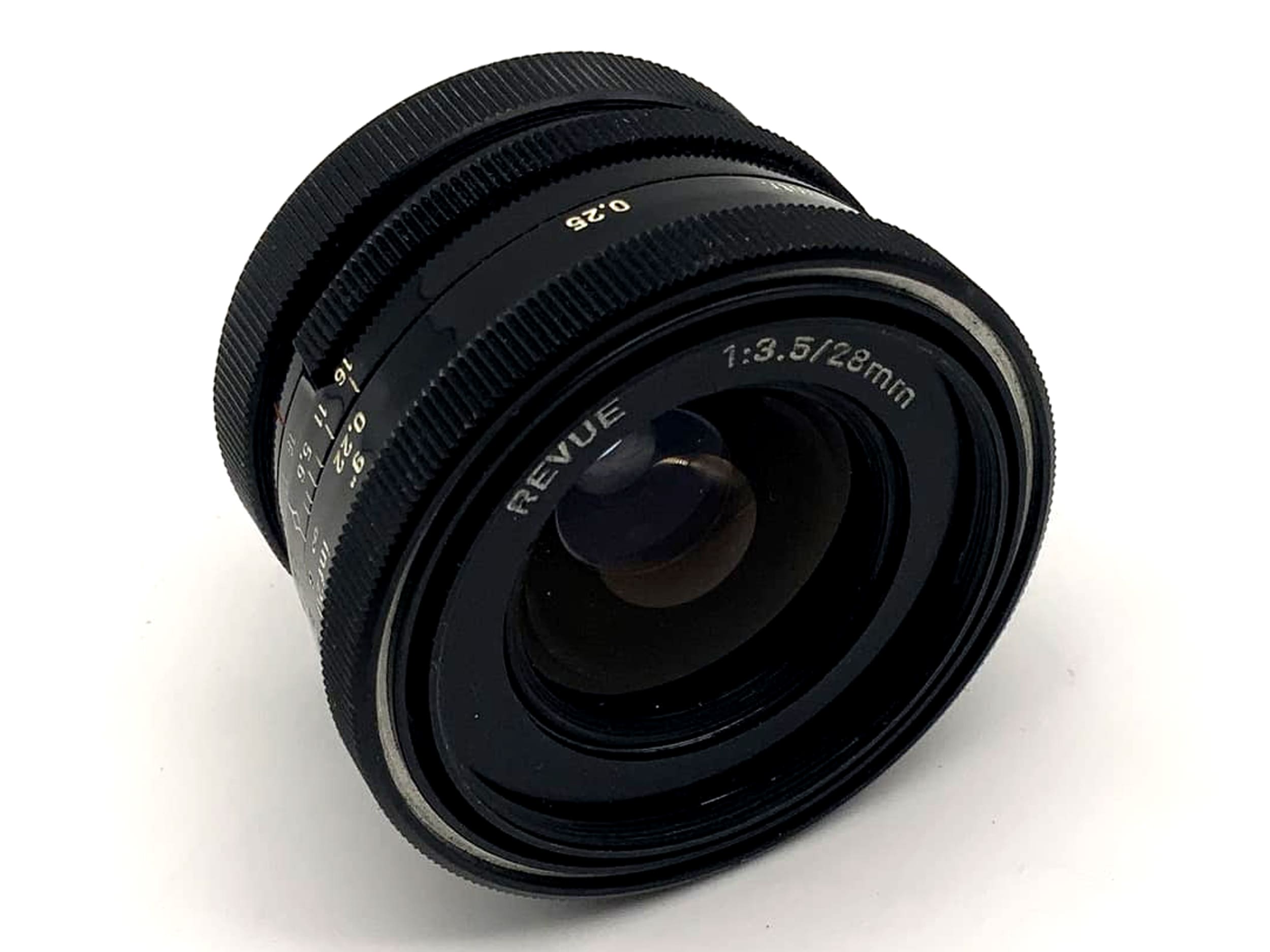 Revue wide-angle 1:3.5 28mm lens, manual analog lens (M42)