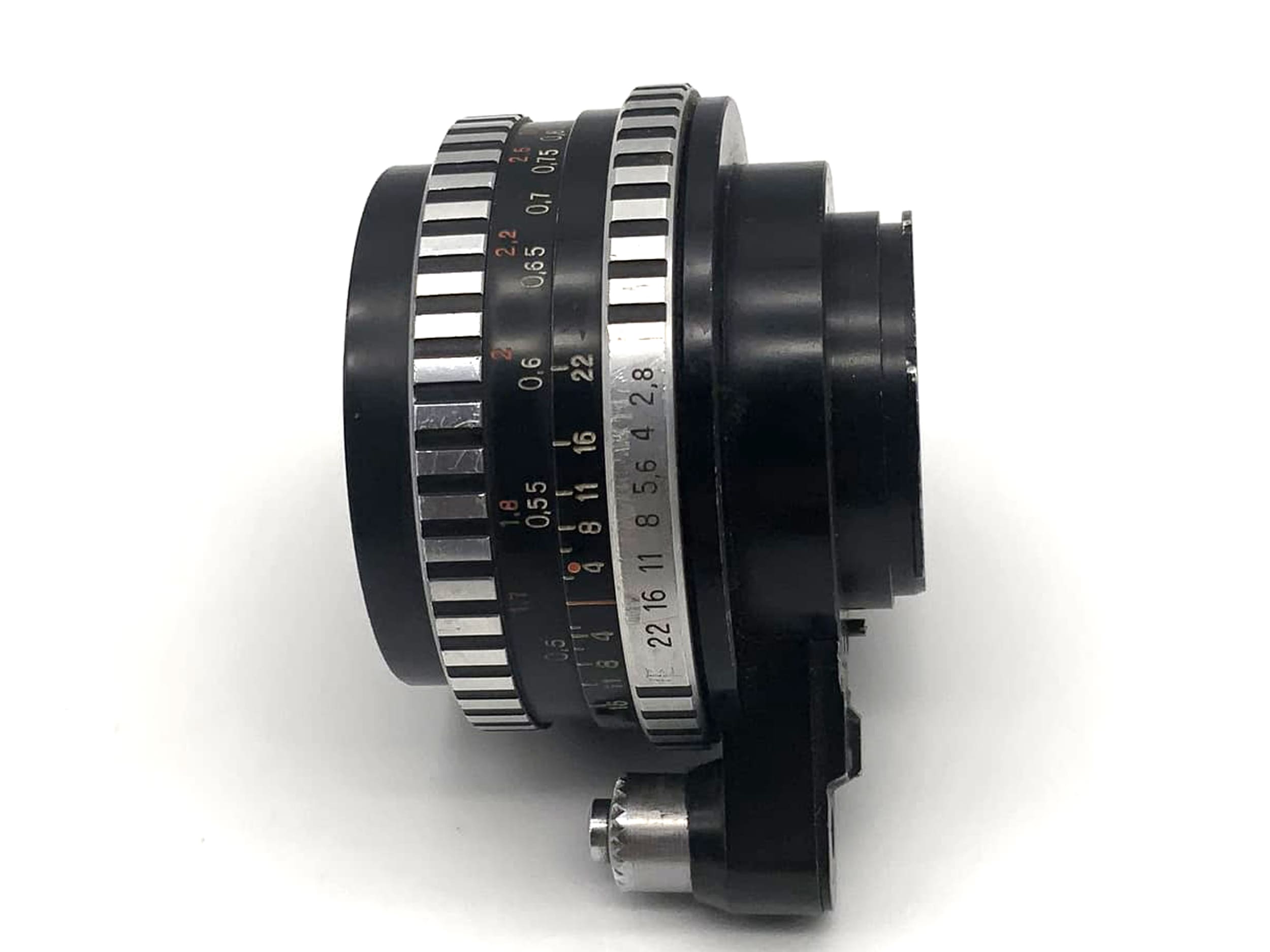 Carl Zeiss Jena Tessar f/2.8 50mm lens, analog Exa mount, Zebra