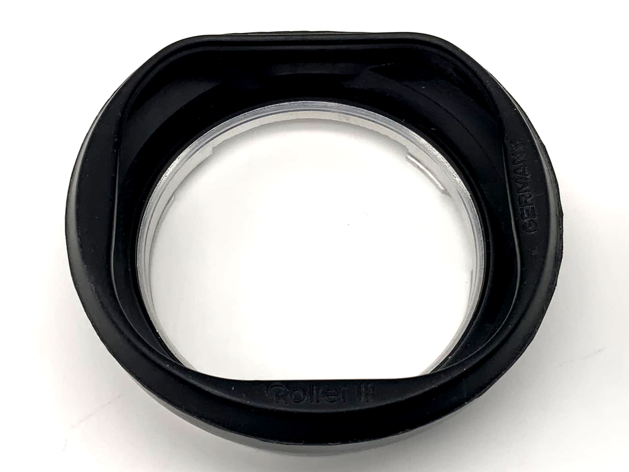 Rollei III bayonet III lens hood, Rolleiflex rubber lens hood, sun visor