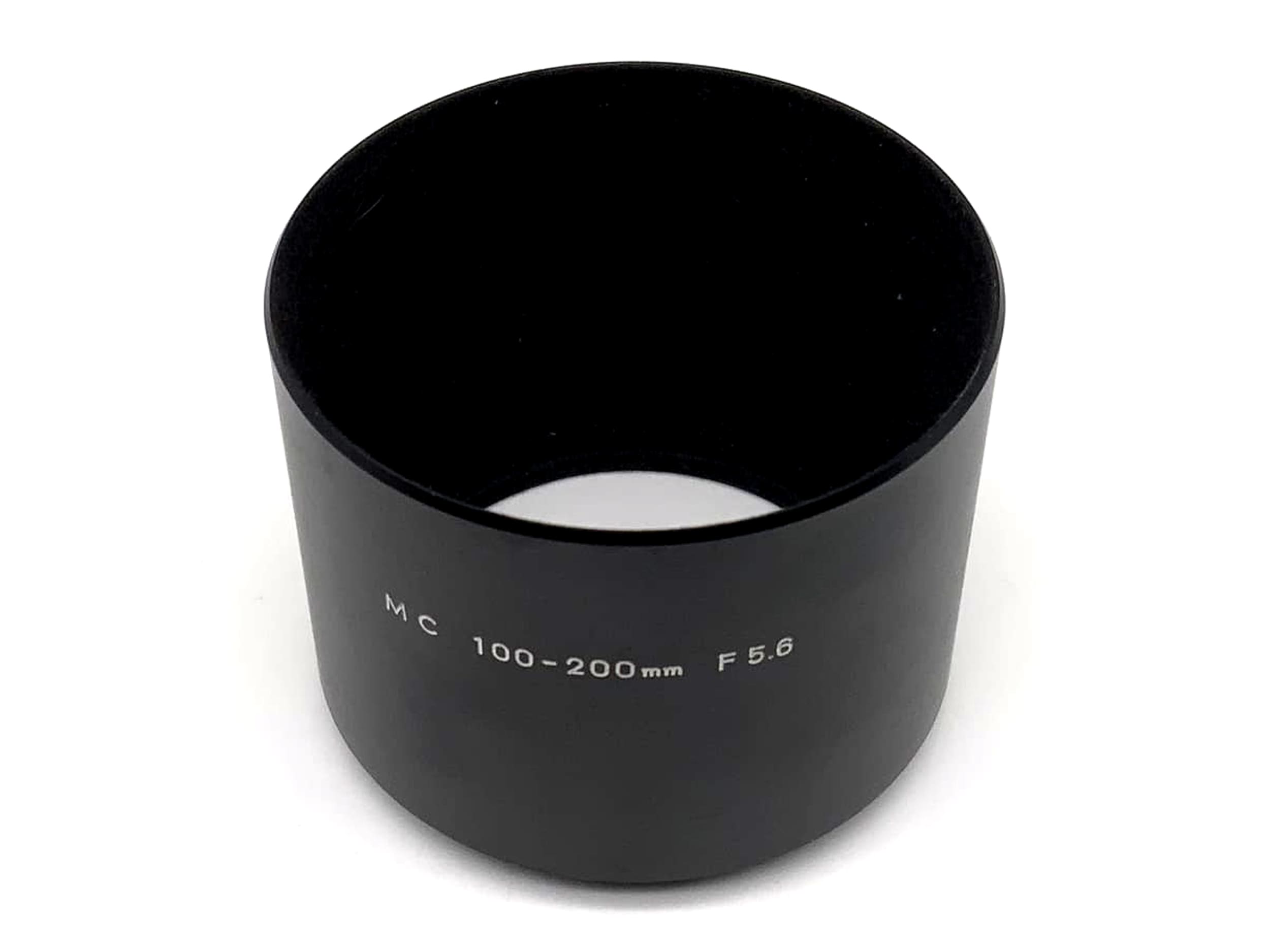 Minolta MC 100-200mm F5.6 lens hood, metal, sunshade