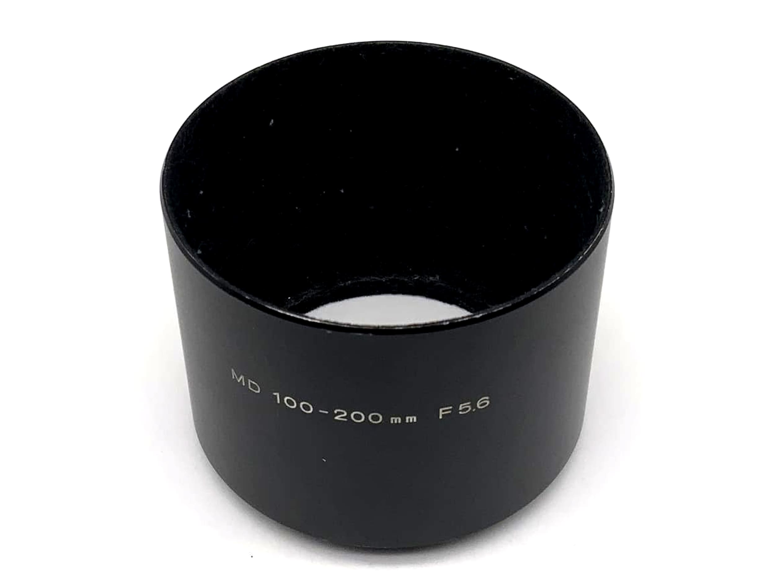 Minolta MD 100-200mm F5.6 lens hood, metal, sunshade