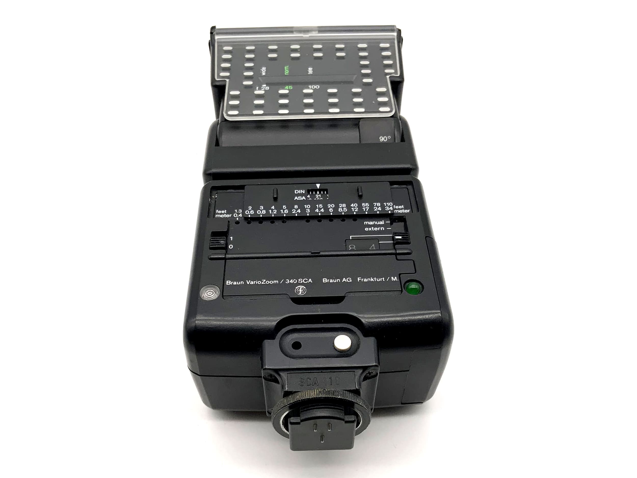 Braun Vario Zoom 340 flash SCA 110 Canon flash unit on-camera flash light