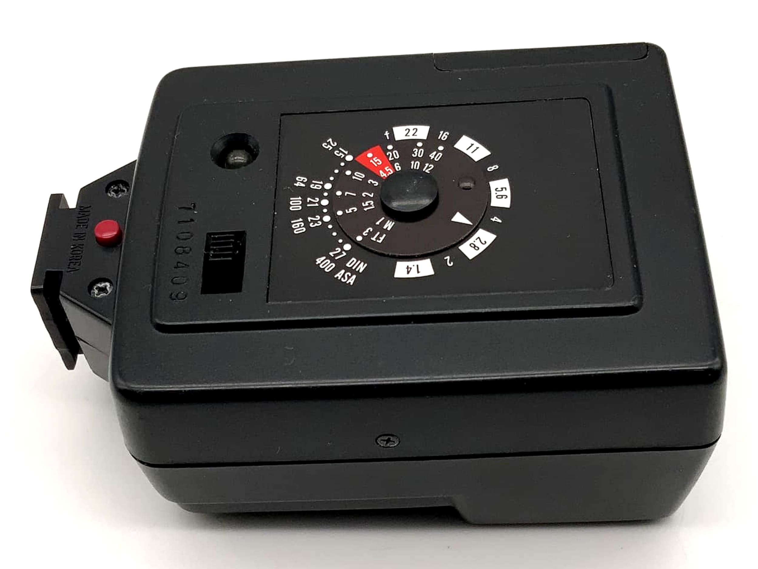 Vivitar auto 215 analog flash unit, clip-on flash, flash light