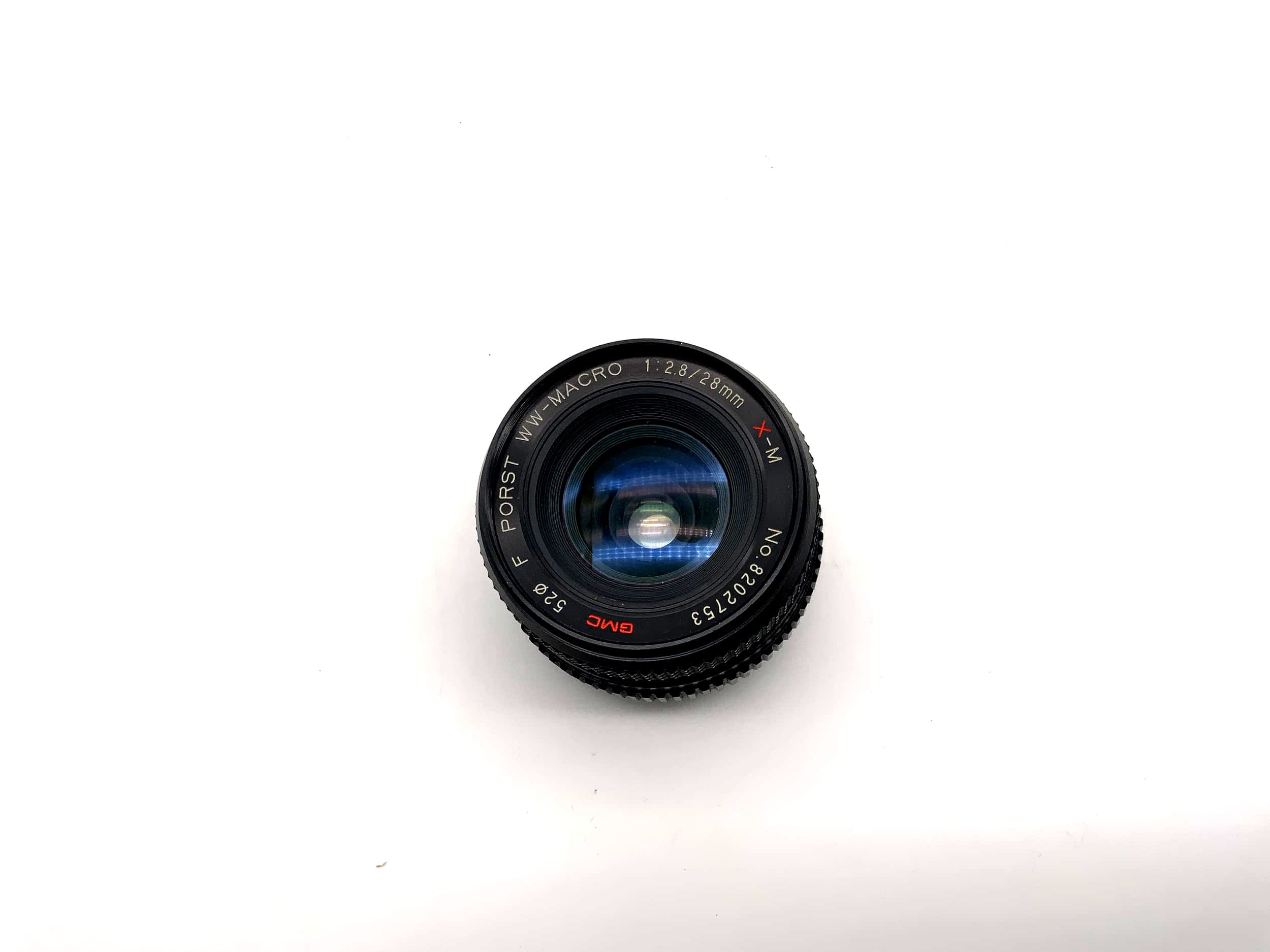 Porst 28mm 1:2.8 Wide Angle Macro Lens for GMC XM Camera (Fujica X)