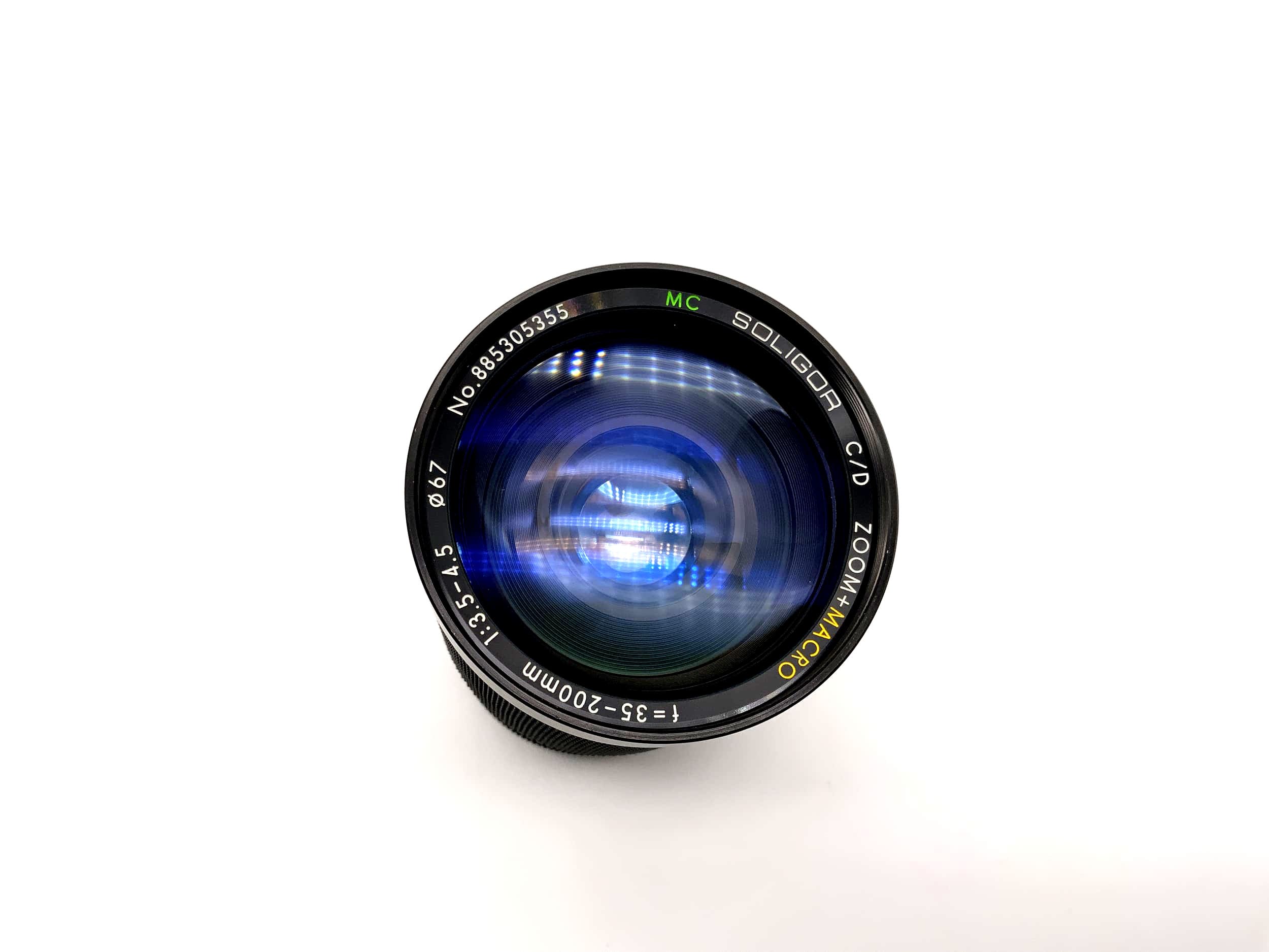 Soligor 35-200mm 1:3.5-4.5 Lens C/D Zoom+Macro MC Camera Lens (Canon FD)