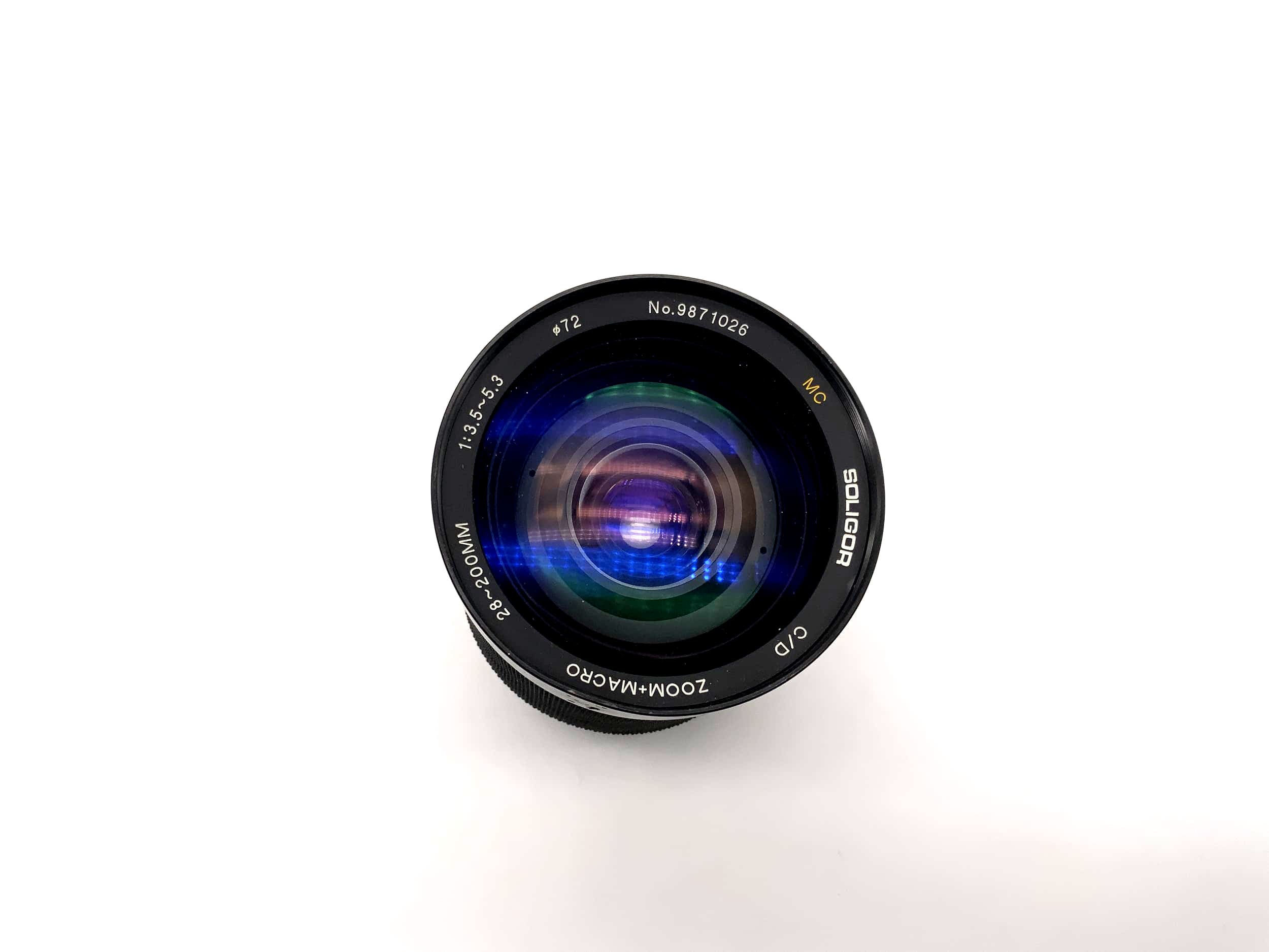 Soligor 28-200mm 1:3.5-5.3 Lens C/D Zoom+Macro MC Camera Lens (Canon FD)