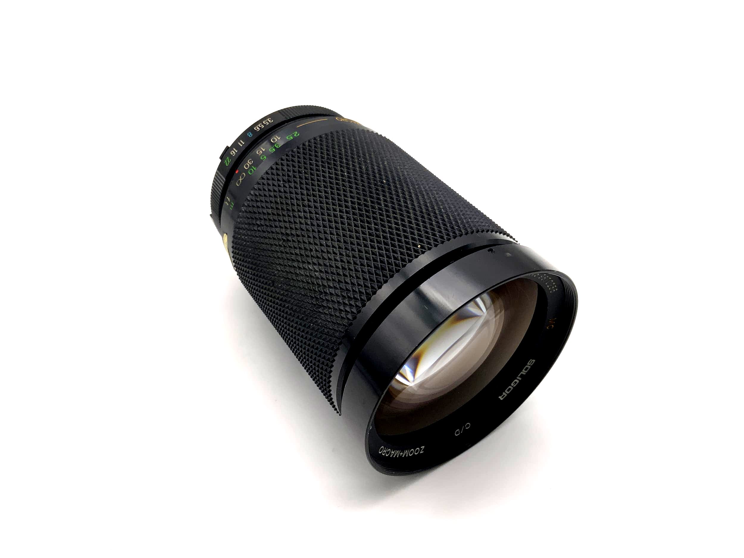 Soligor 28-200mm 1:3.5-5.3 Lens C/D Zoom+Macro MC Camera Lens (Minolta MD)