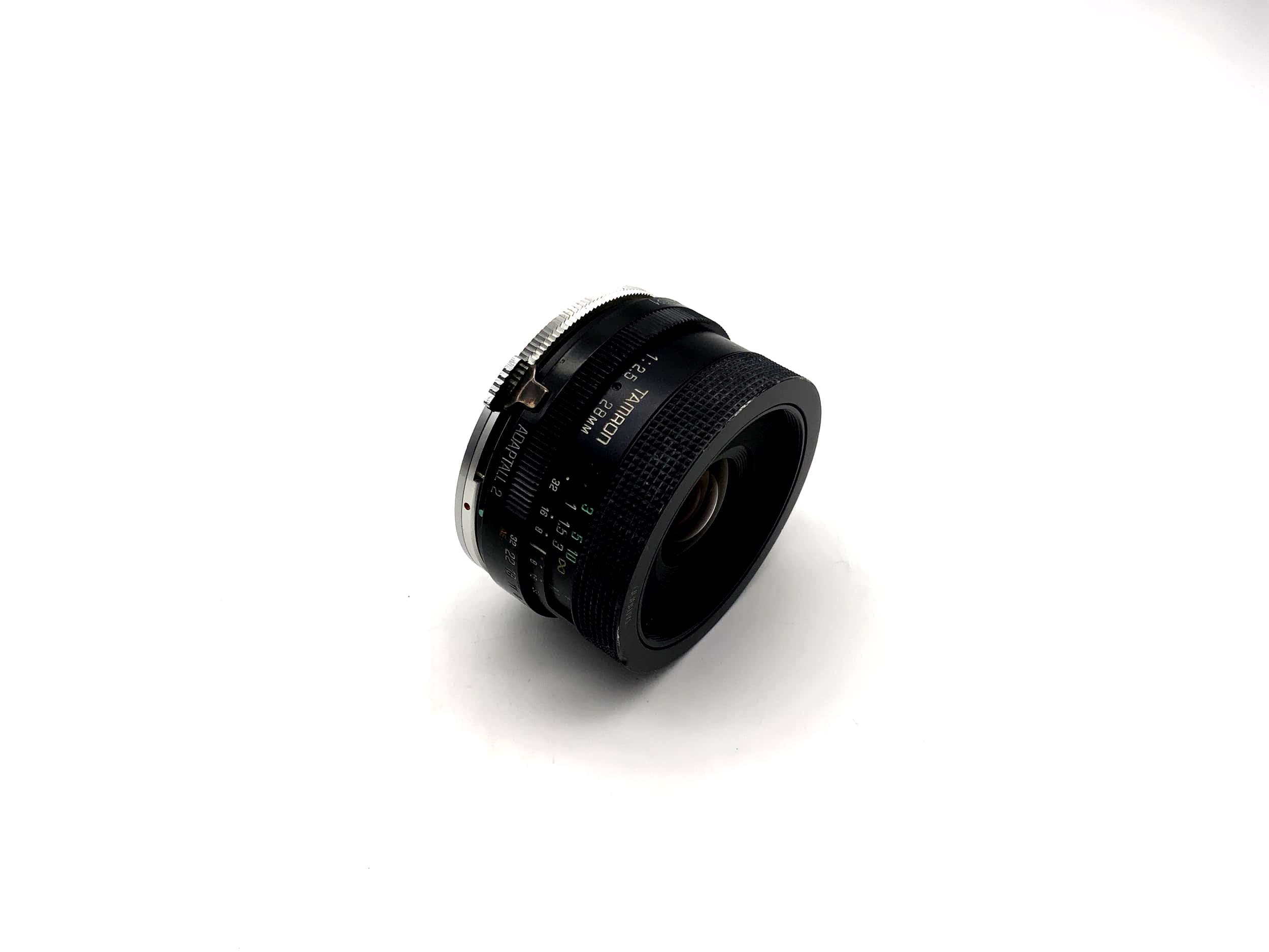 Tamron 28mm 1:2.5 Lens Olympus OM BBAR MC Camera Lens (Adaptall-2)