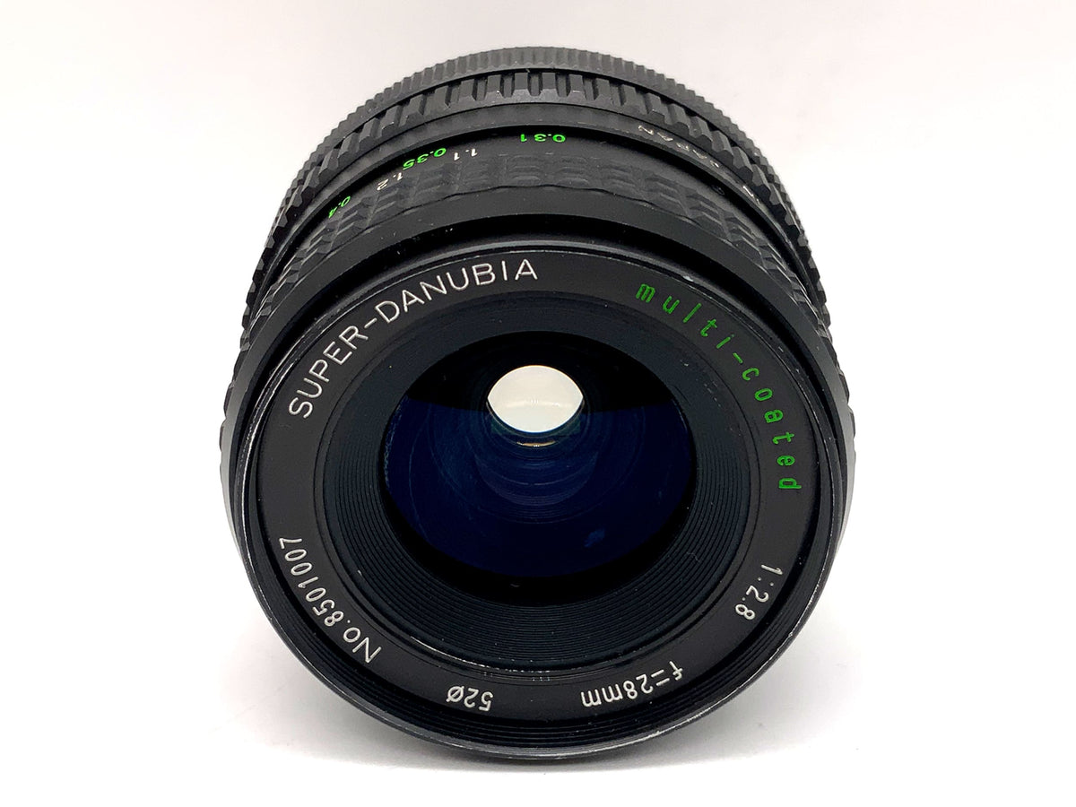 Danubia 28mm 1:2.8 lens multi-coated super fixed focal length (Canon FD)
