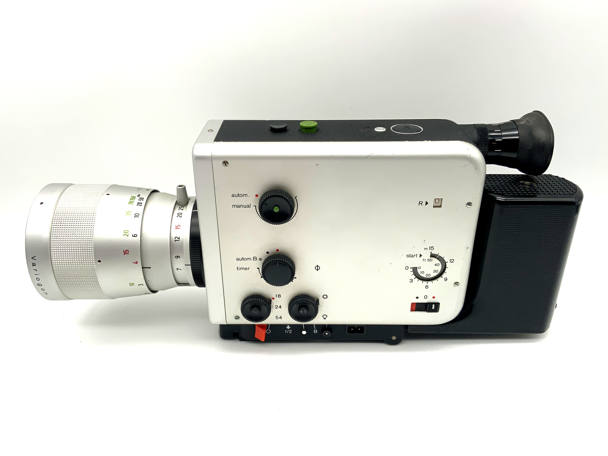 Braun Nizo 801 film camera with Variogon 1:1.8/7-80mm Super 8 lens