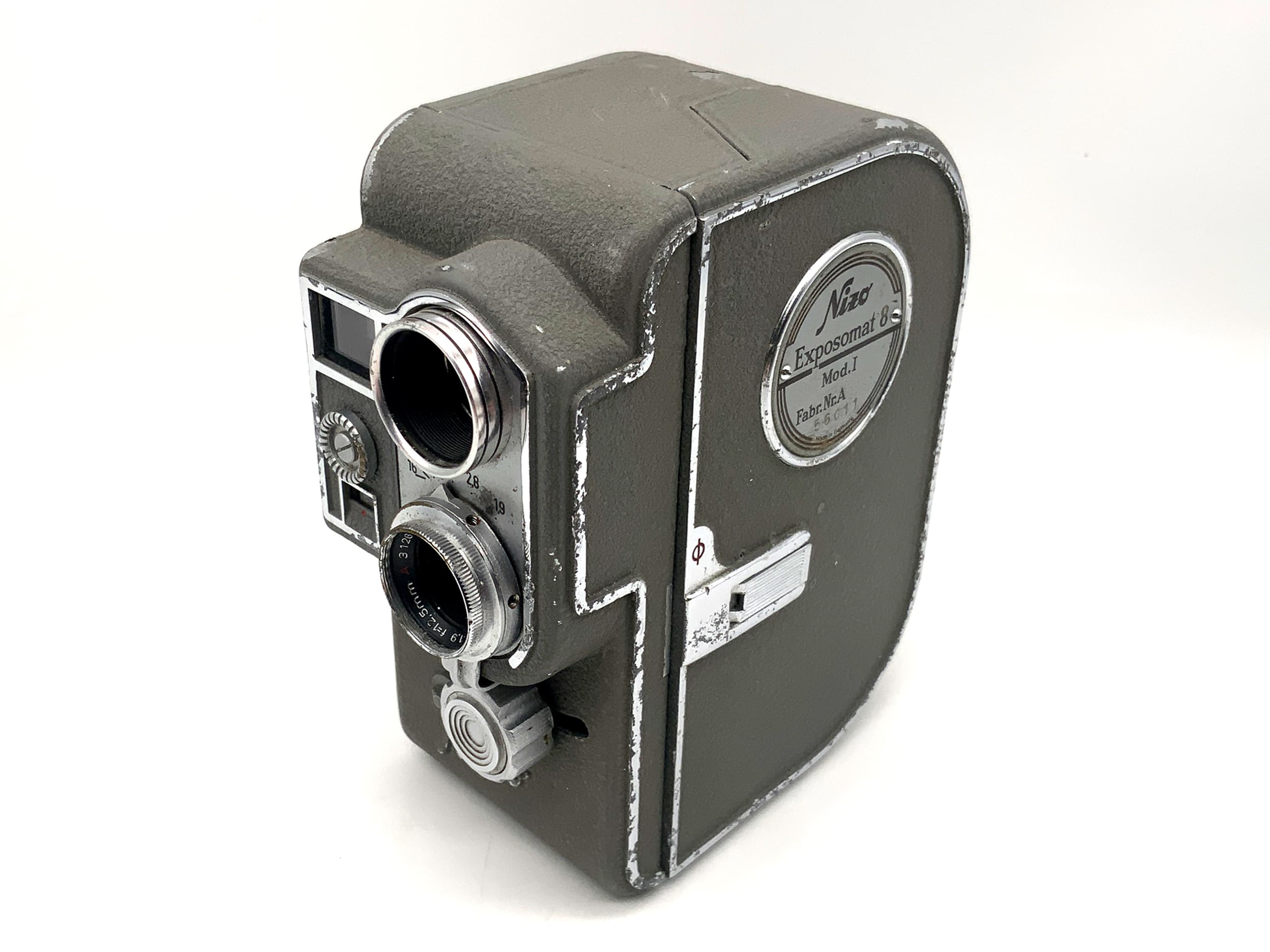 Braun Nizo Exposomat 8 Mod. I film camera with Ronar 1:1.9 f=12.5mm double 8mm lens