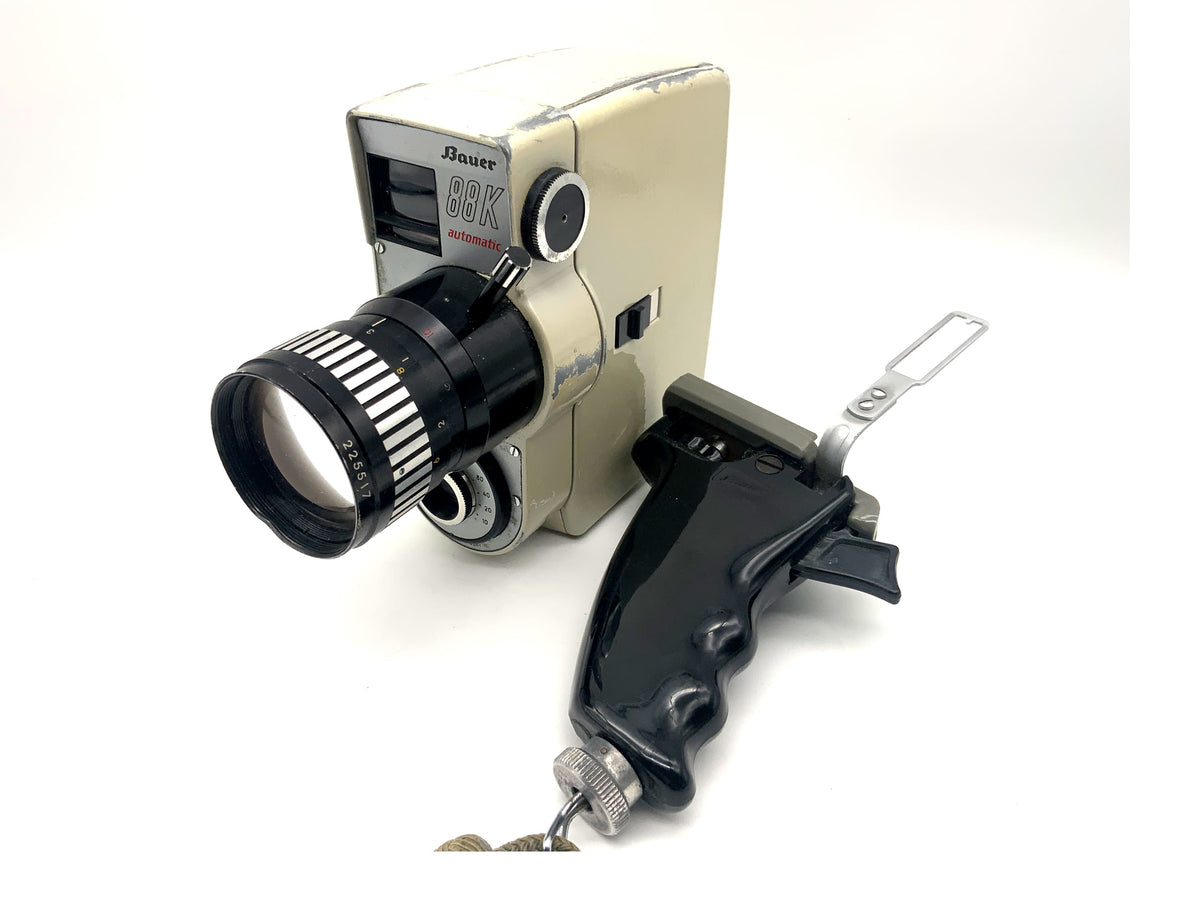 Bauer 88K automatic film camera with Vario 1:1.8/10-30mm lens and grip, double 8mm