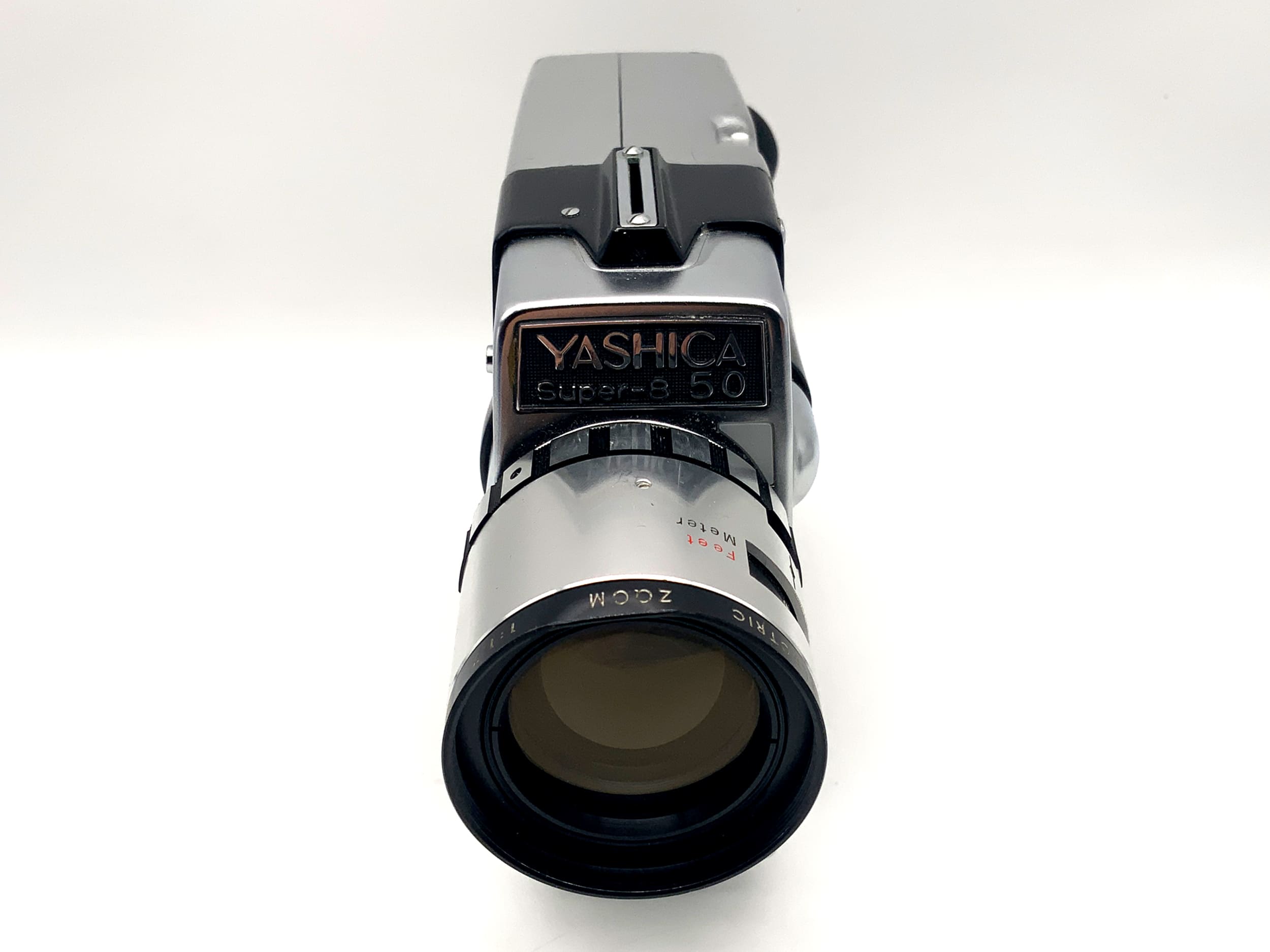 Yashica Super-8 50 film camera with Yashinon 1:1.7 8.5-42.5mm Super 8 lens and grip