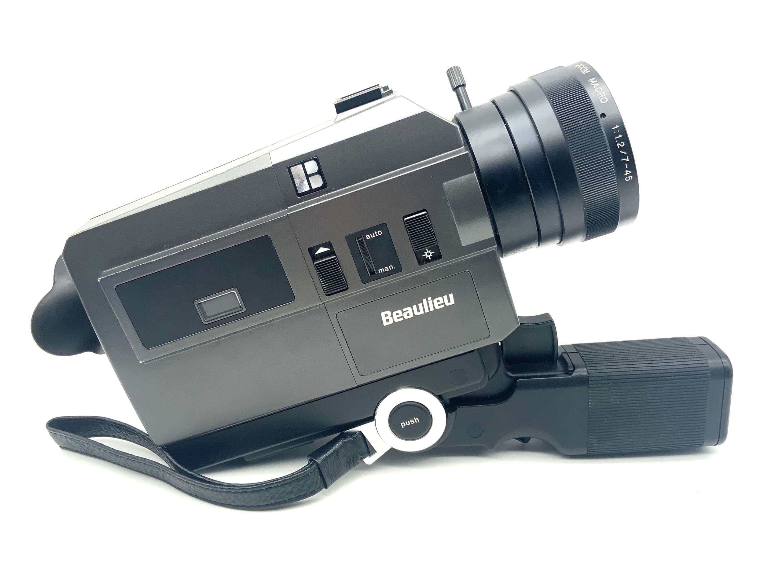 Beaulieu 1008 XL film camera with Zoom Macro 1:1.2/7-45 Super 8 with bag