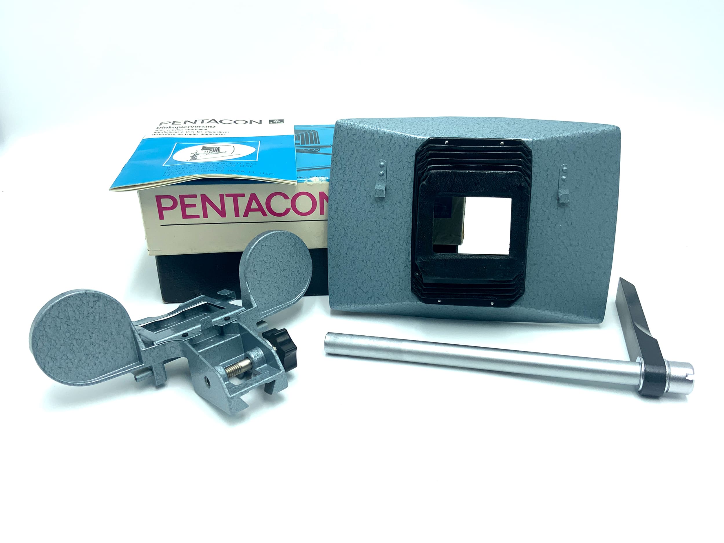 Pentacon 71 55 24 Diaduplikator blau Diakopiervorsatz in OVP