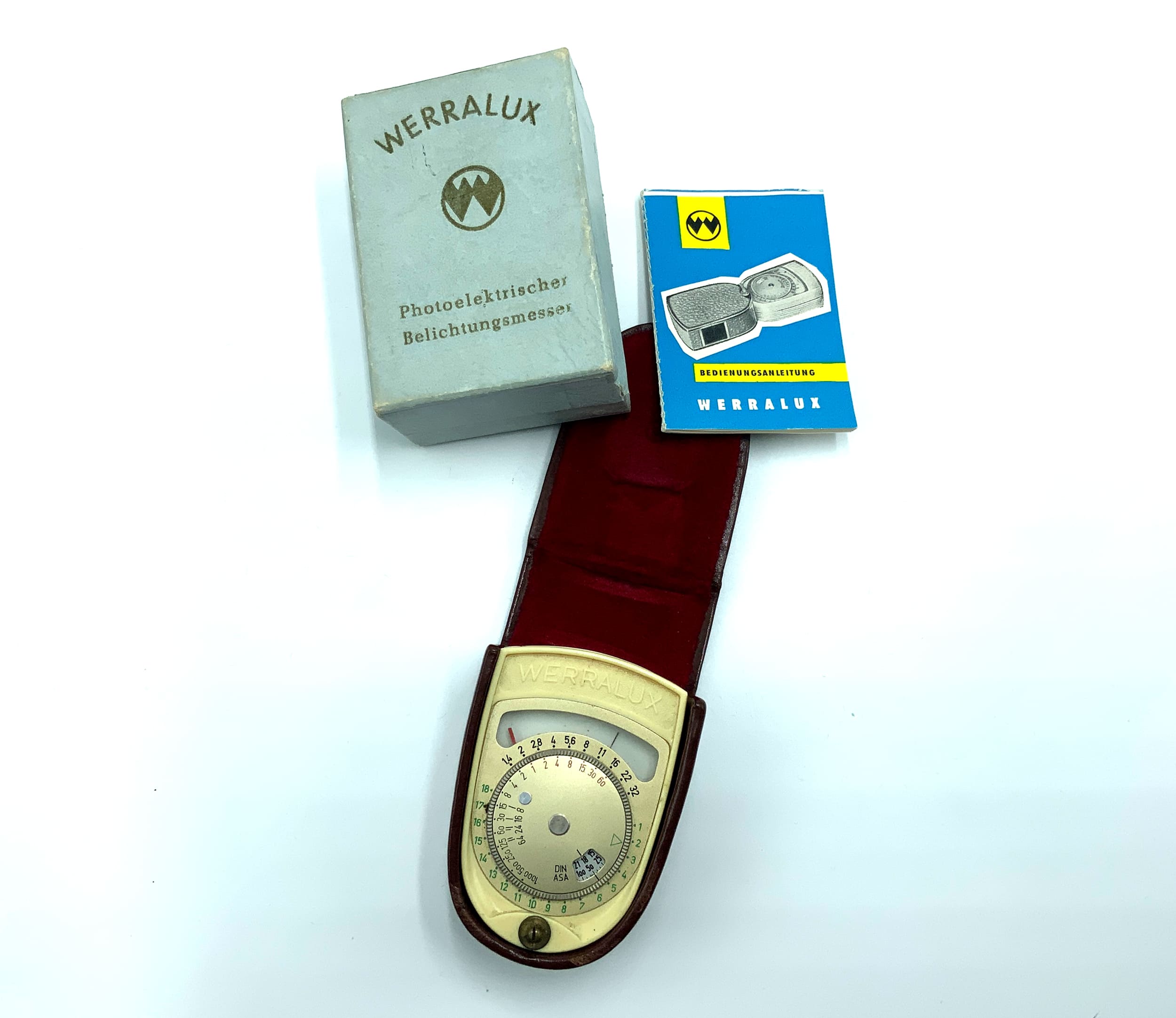 VEB Werralux Belichtungsmesser OVP Lichtmesser light meter Lichtmeter