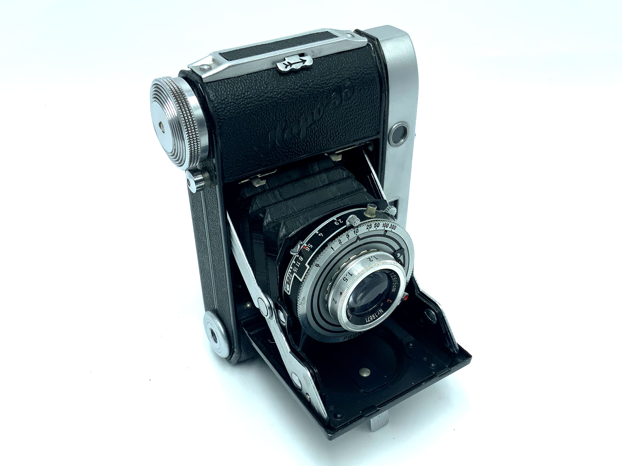 Hapo 35 Klappkamera mit Enna Werk München Haponar 5cm 1:2.9 Analogkamera