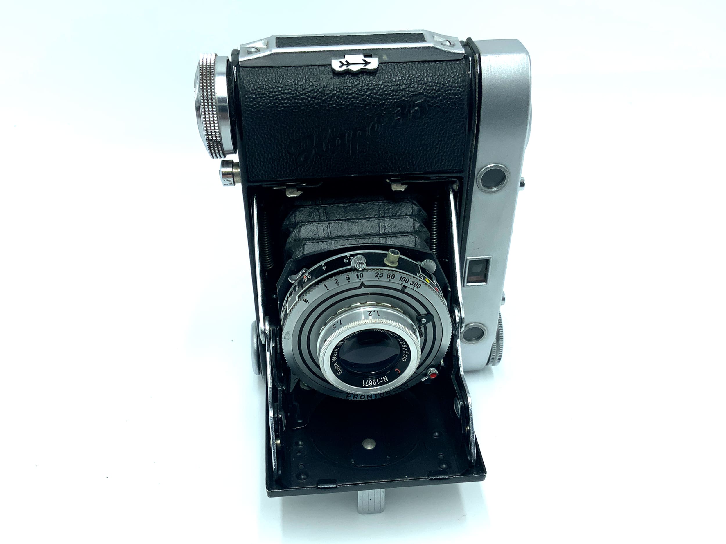 Hapo 35 Klappkamera mit Enna Werk München Haponar 5cm 1:2.9 Analogkamera