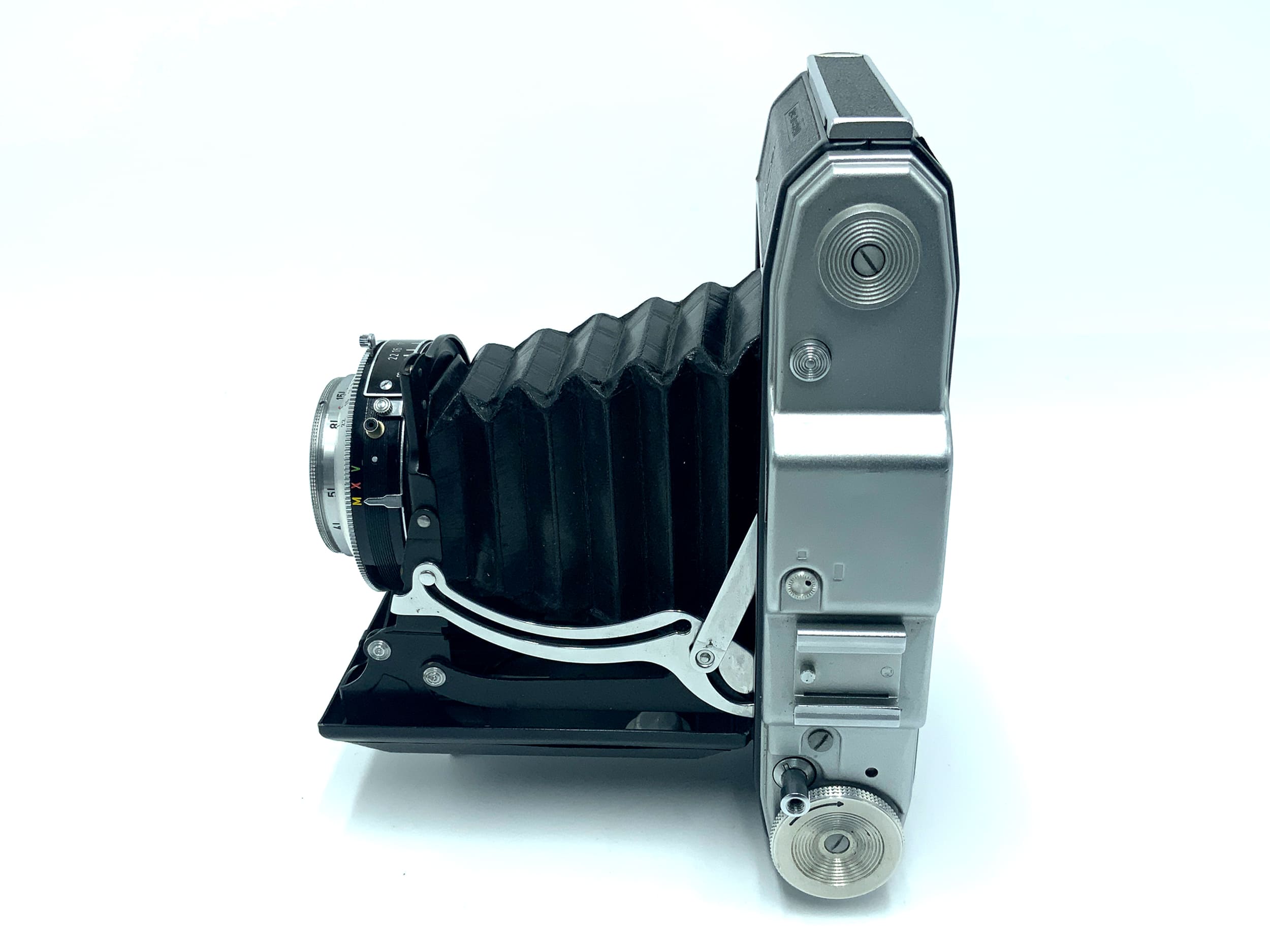 Pentacon Ercona II Klappkamera mit Novar Anastigmat 1:4,5 110mm red V