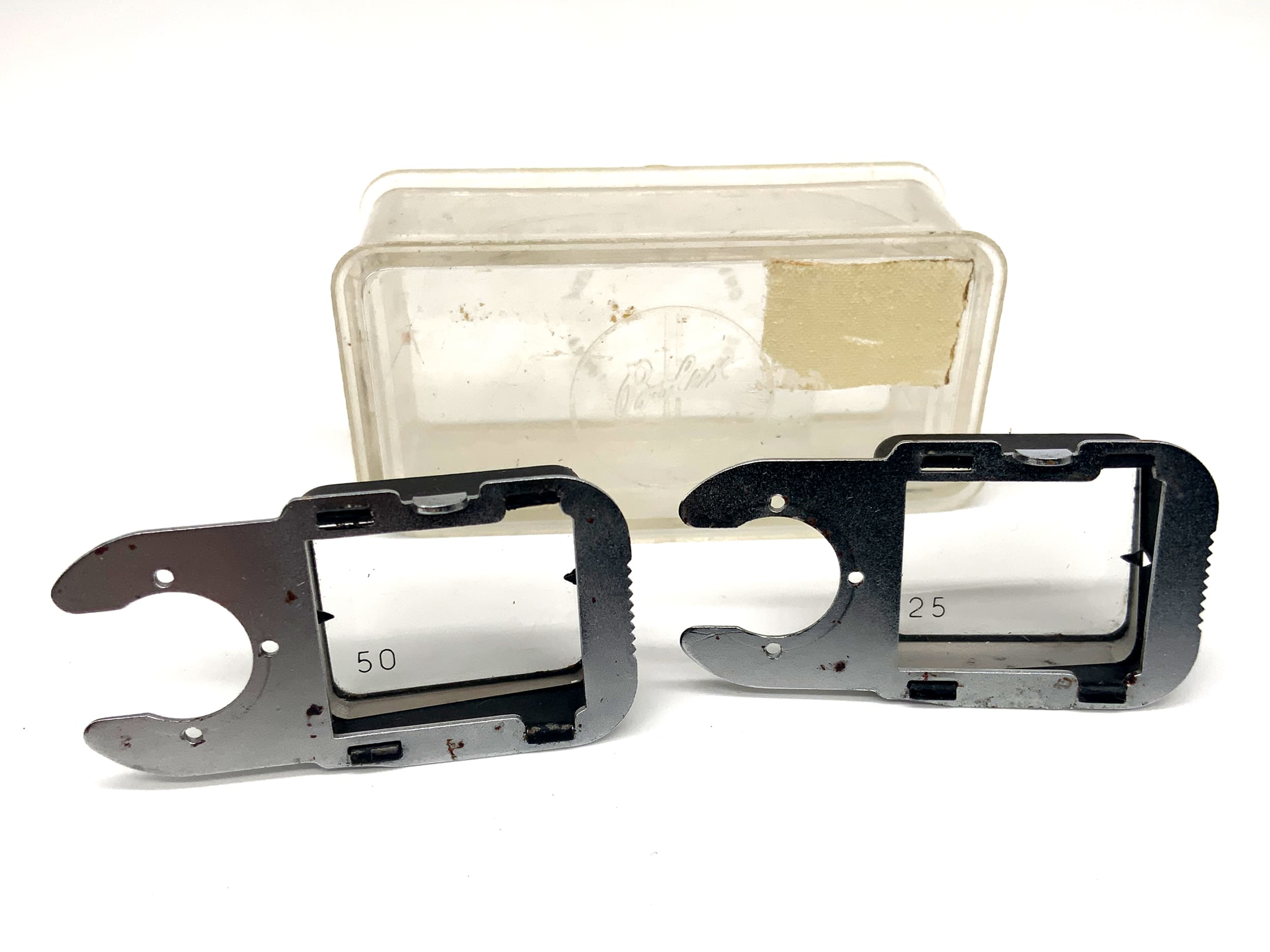 Bolex Paillard Sucher-Vorsatzlinse 25/50 Prismen für Bolex C8/B8/CL/D8 Filter