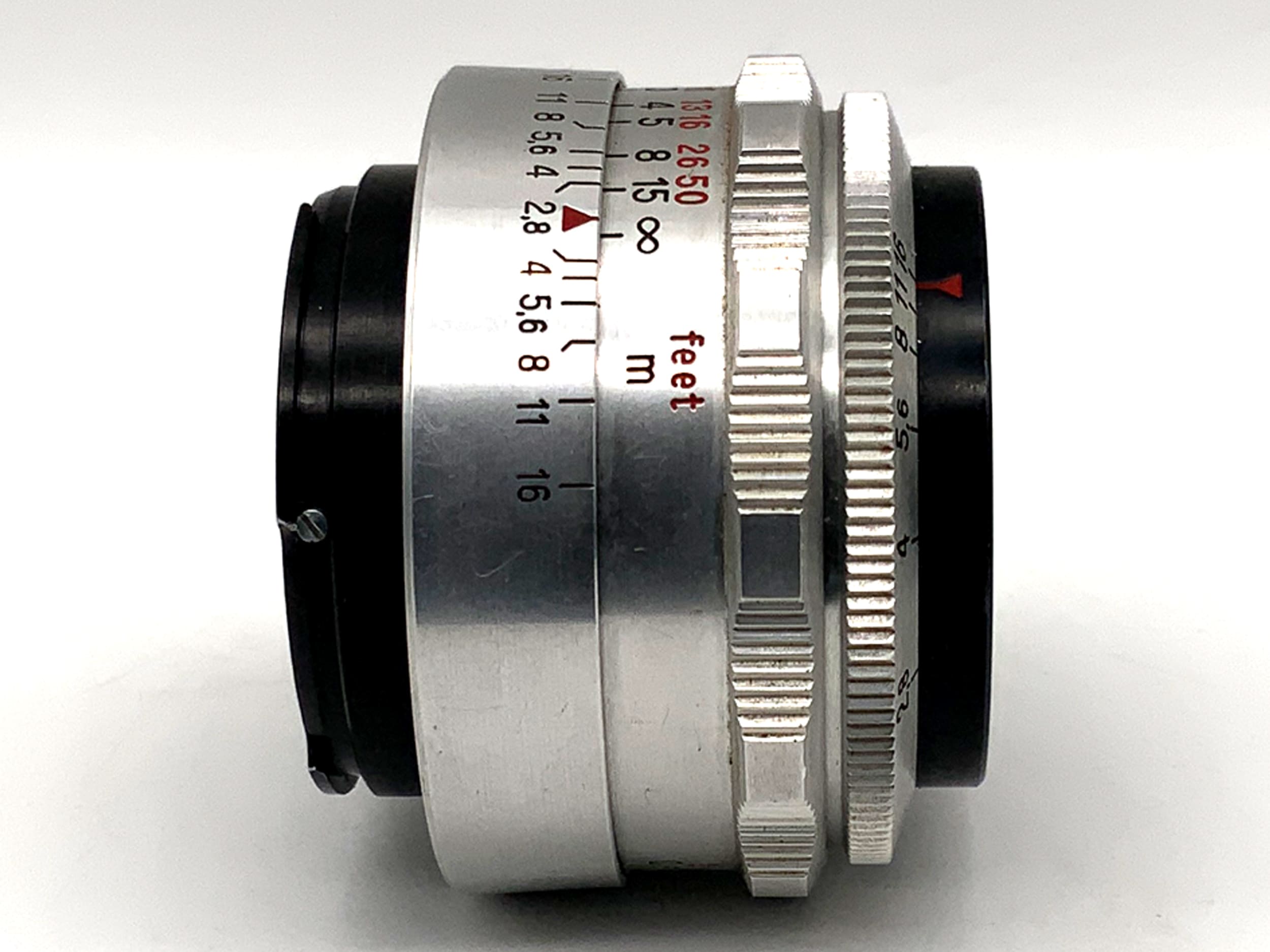 Carl Zeiss Jena 50mm 1:2.8 Lens Q1 Tessar red T 12 Blades (Exa)
