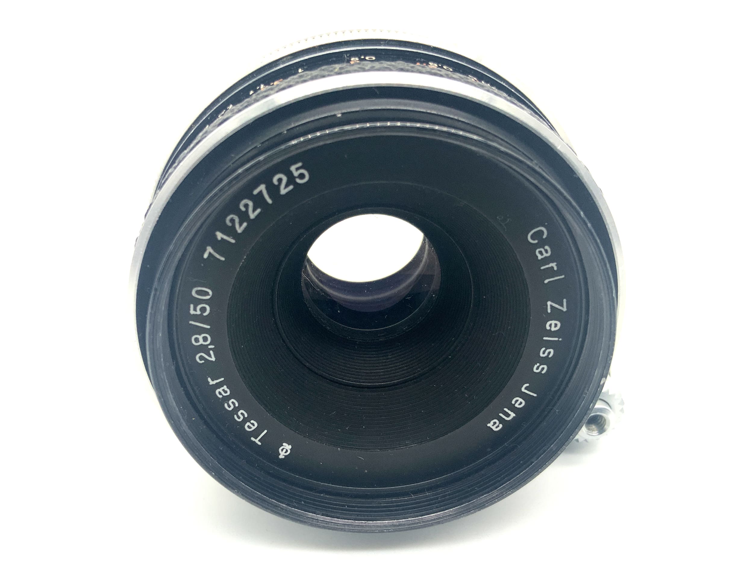 Carl Zeiss Jena Q1 Tessar 50mm 1:2.8 Objektiv Festbrennweite (EXA) Text lesen!