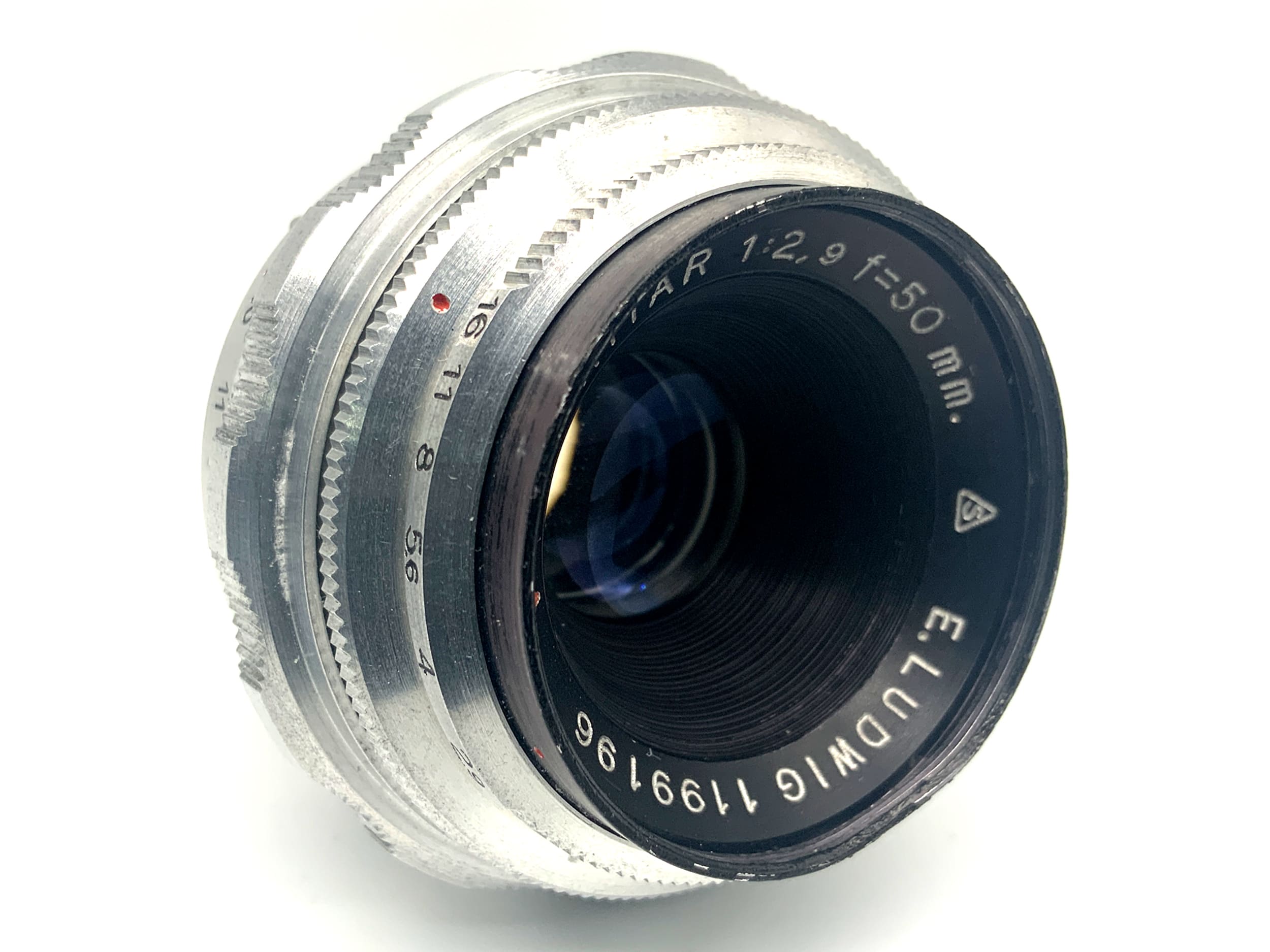 E. Ludwig Meritar red V 50mm 1:2.9 Objektiv Festbrennweite (EXA)