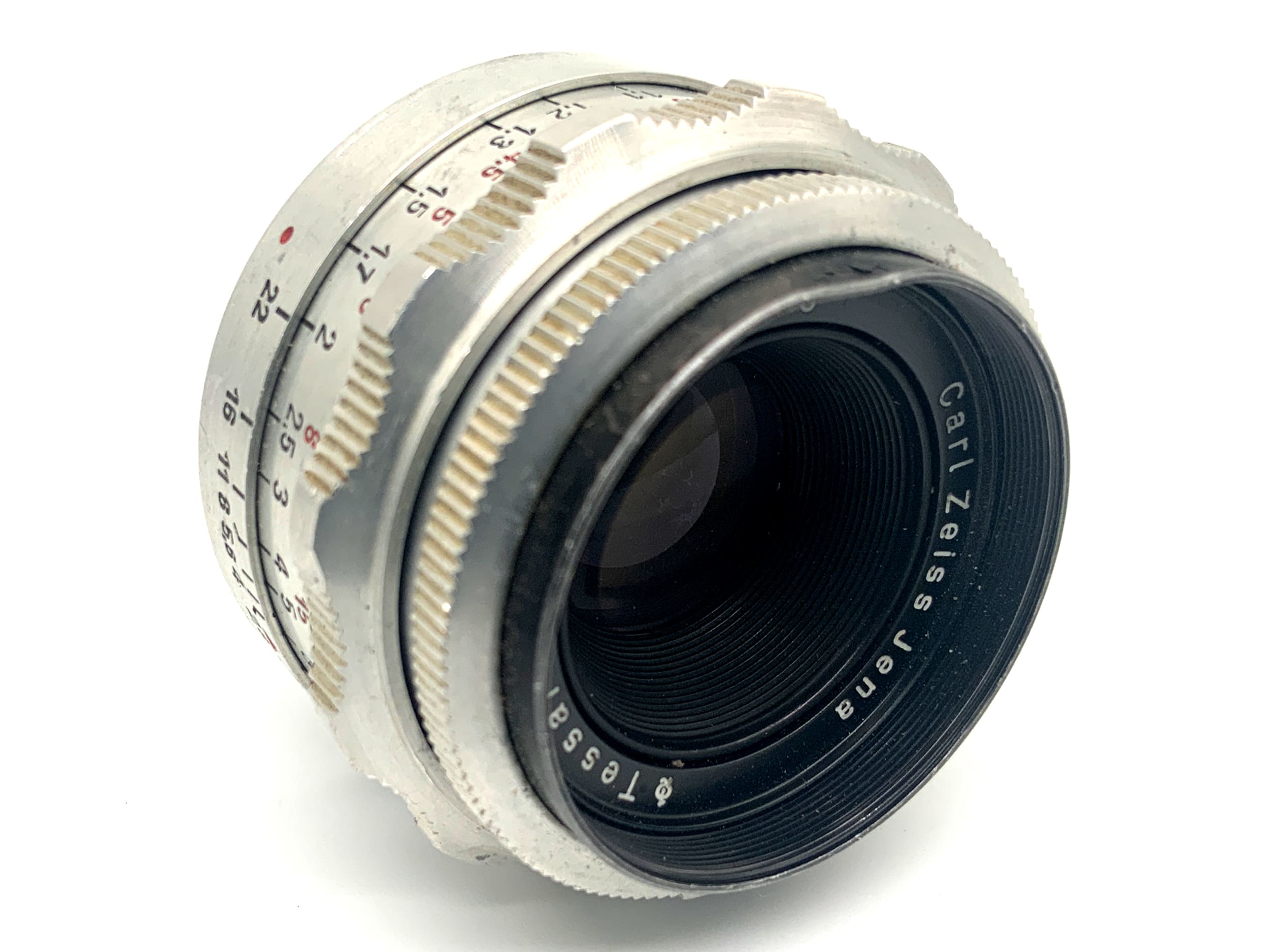 Carl Zeiss Jena Q1 Tessar 50mm 1:2.8 Objektiv Festbrennweite (EXA) Pilz!