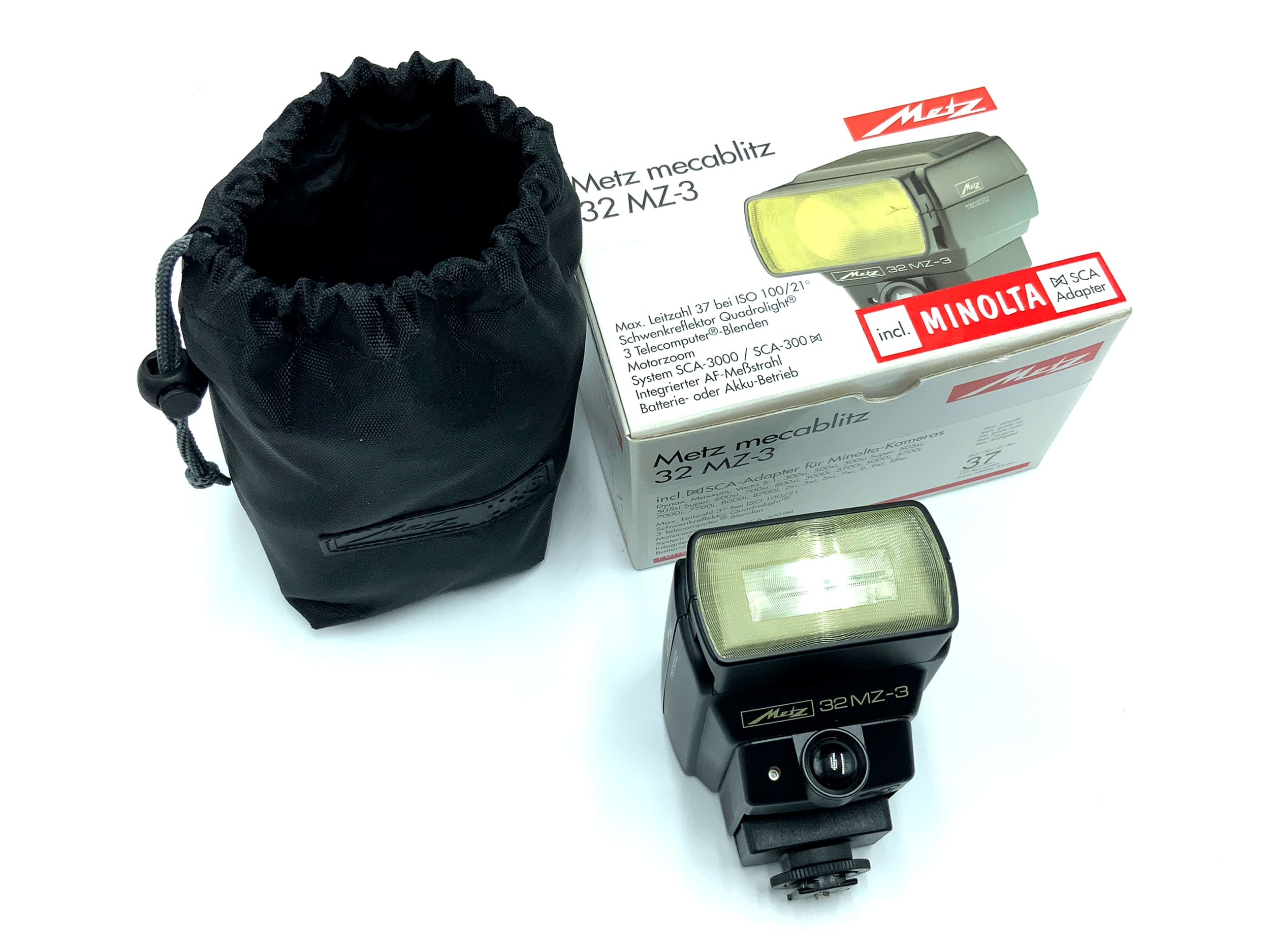 Metz 32 MZ-3 Blitzgerät OVP mit SCA 331 für Minolta Kamera Blitz Flash