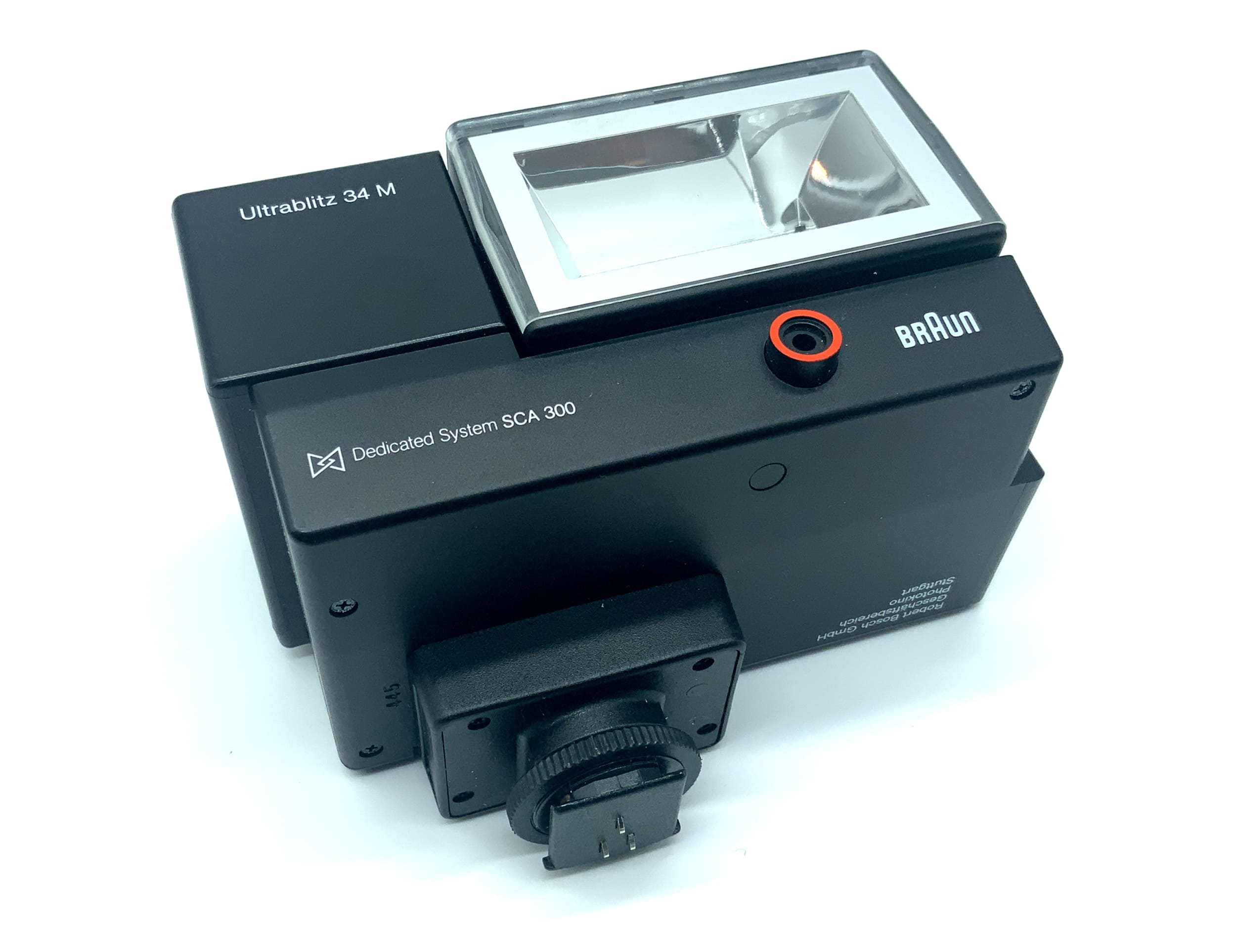 Braun Ultrablitz 34M Blitzgerät mit SCA 310 für Canon FD Kamera Blitz Flash