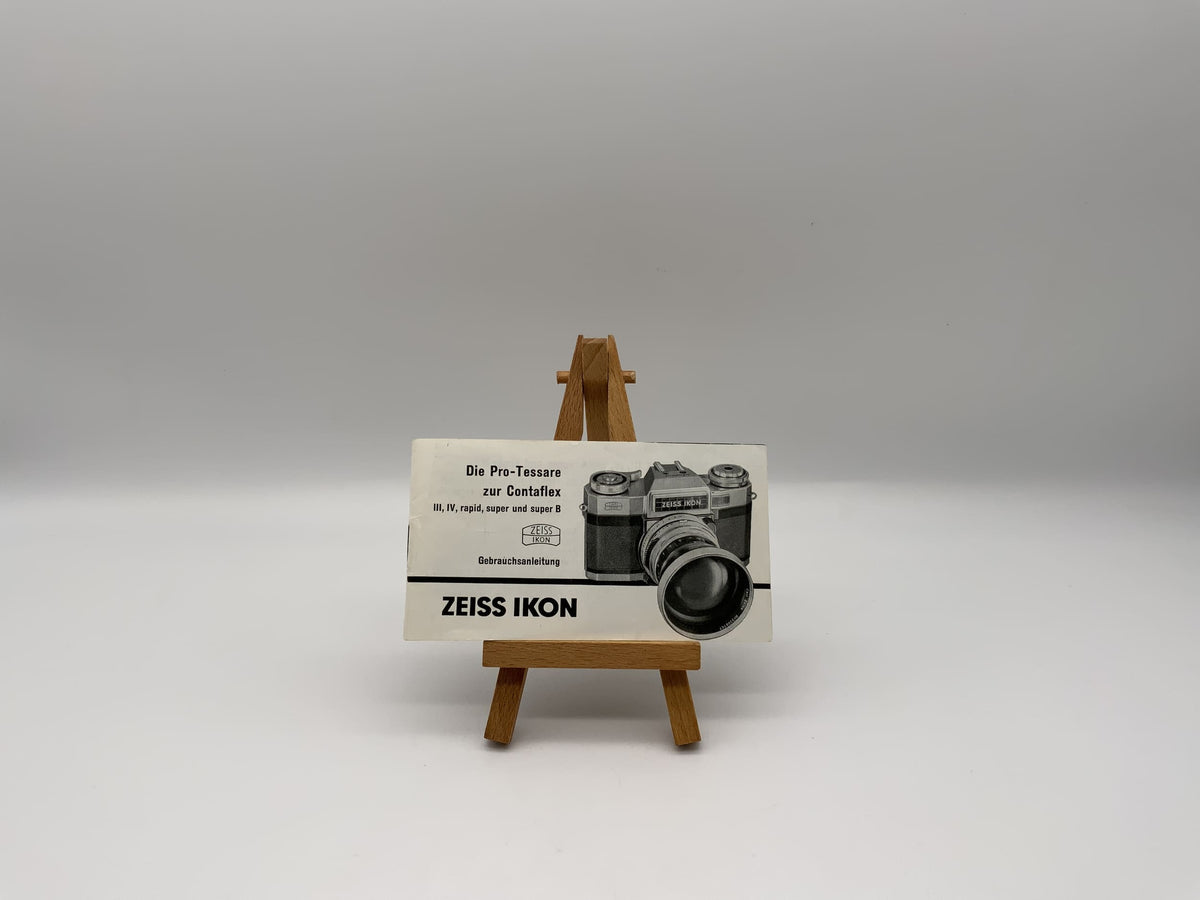 Zeiss Ikon III, rapid The Pro-Tessar lenses for Contaflex Operating Instructions German