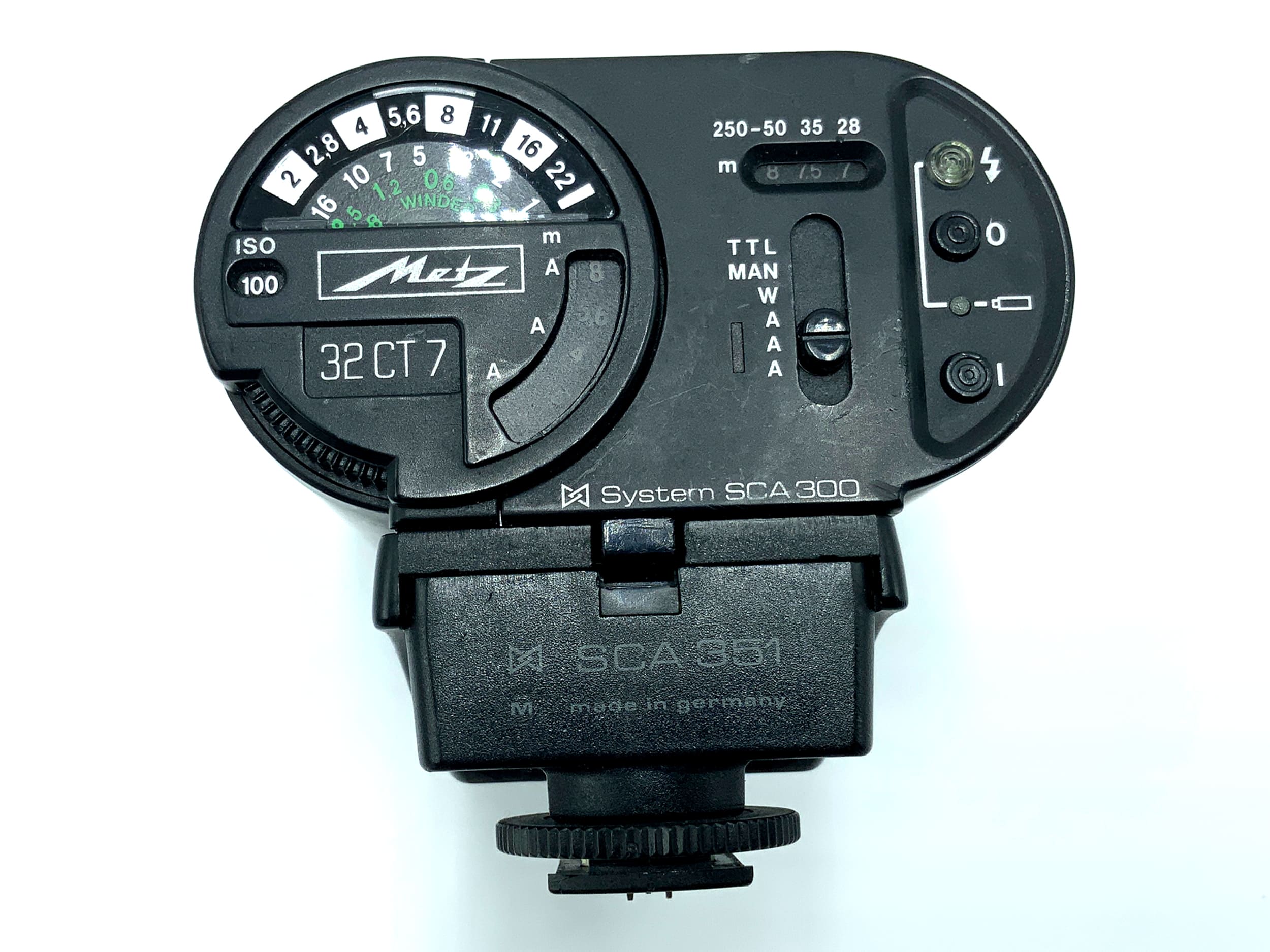 Metz mecablitz 32 CT 7 Blitzgerät SCA 351 Leica R4 R5 R6 R7 Kamera Blitz Flash