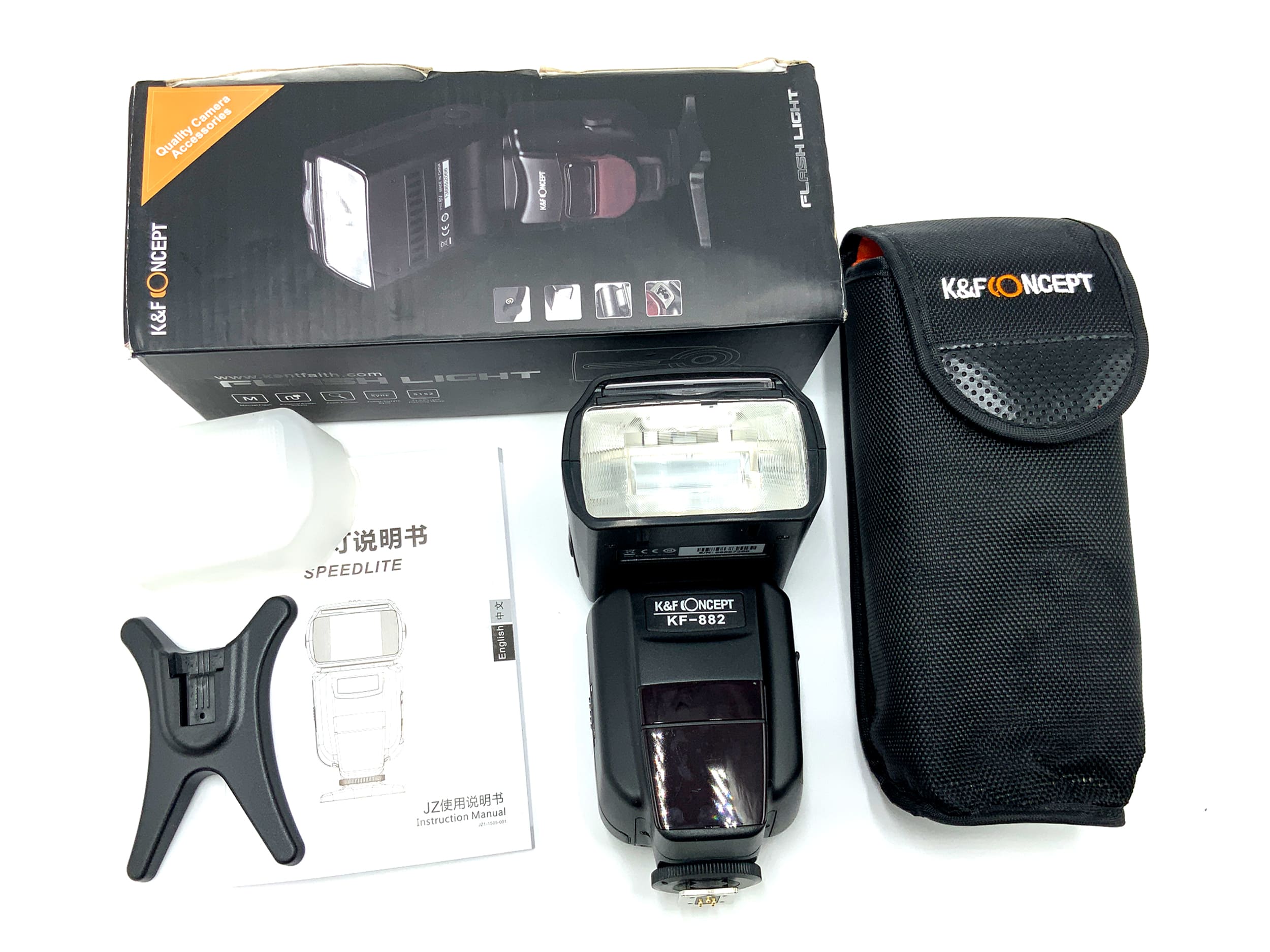 K&F Concept KF-882 Blitzgerät für Canon E-TTL in OVP Kamera Blitz Flash