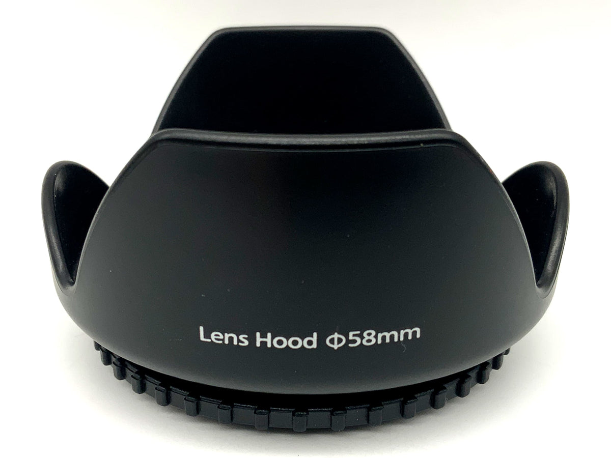 Lens hood 58mm screw thread, tulip-shaped