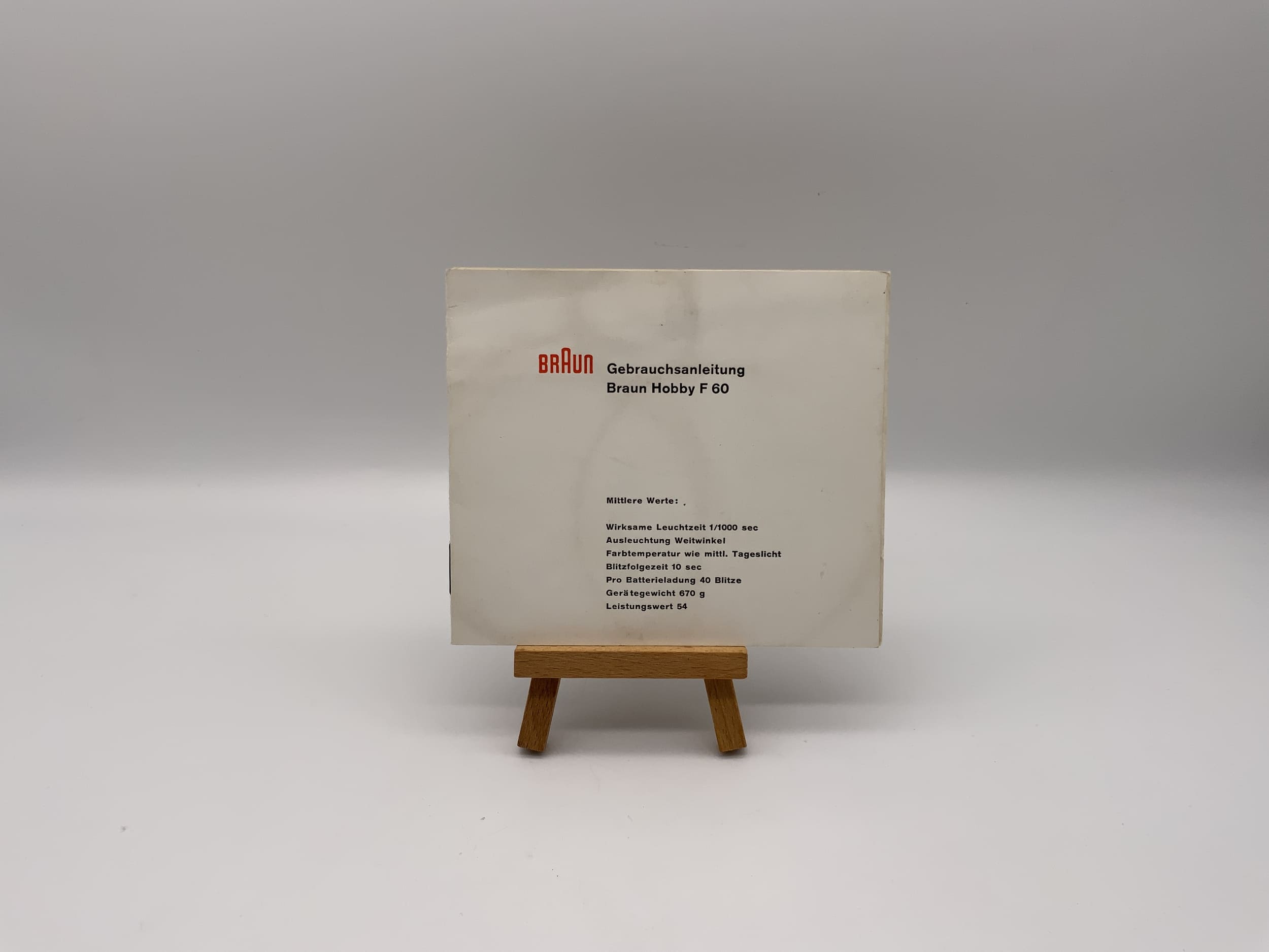 Braun Hobby F 60 User Manual German