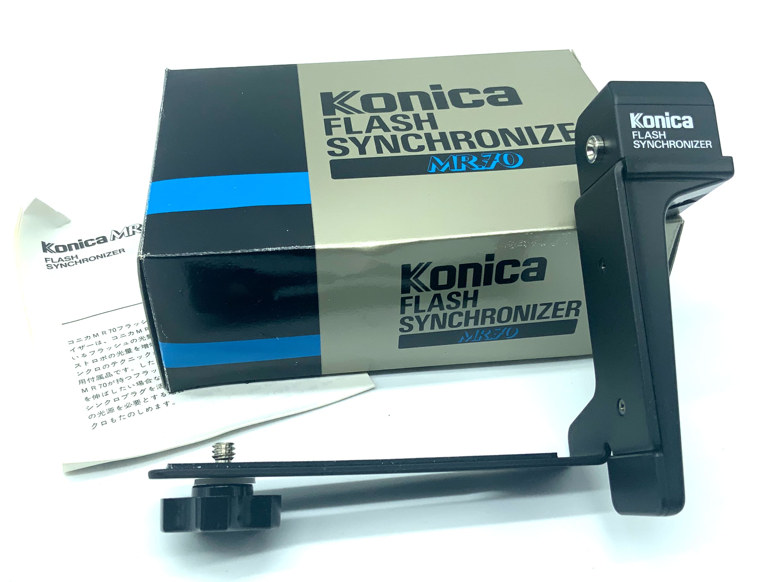 Konica Flash Synchronizer Handgriff für MR 70 Schiene Blitzschiene Hand Grip