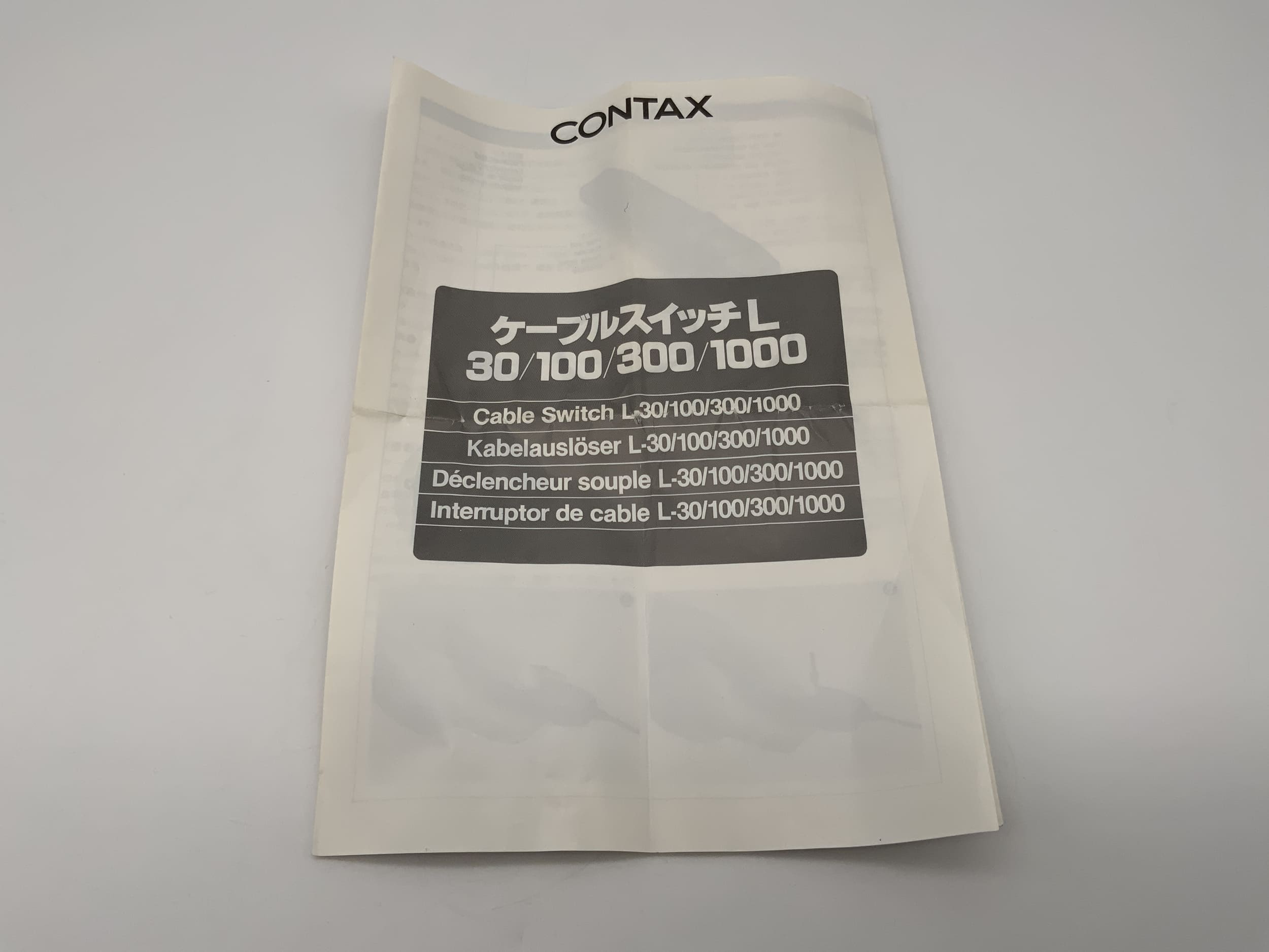 Contax L-30 / 100 / 300 / 1000 Cable Release User Manual (German)