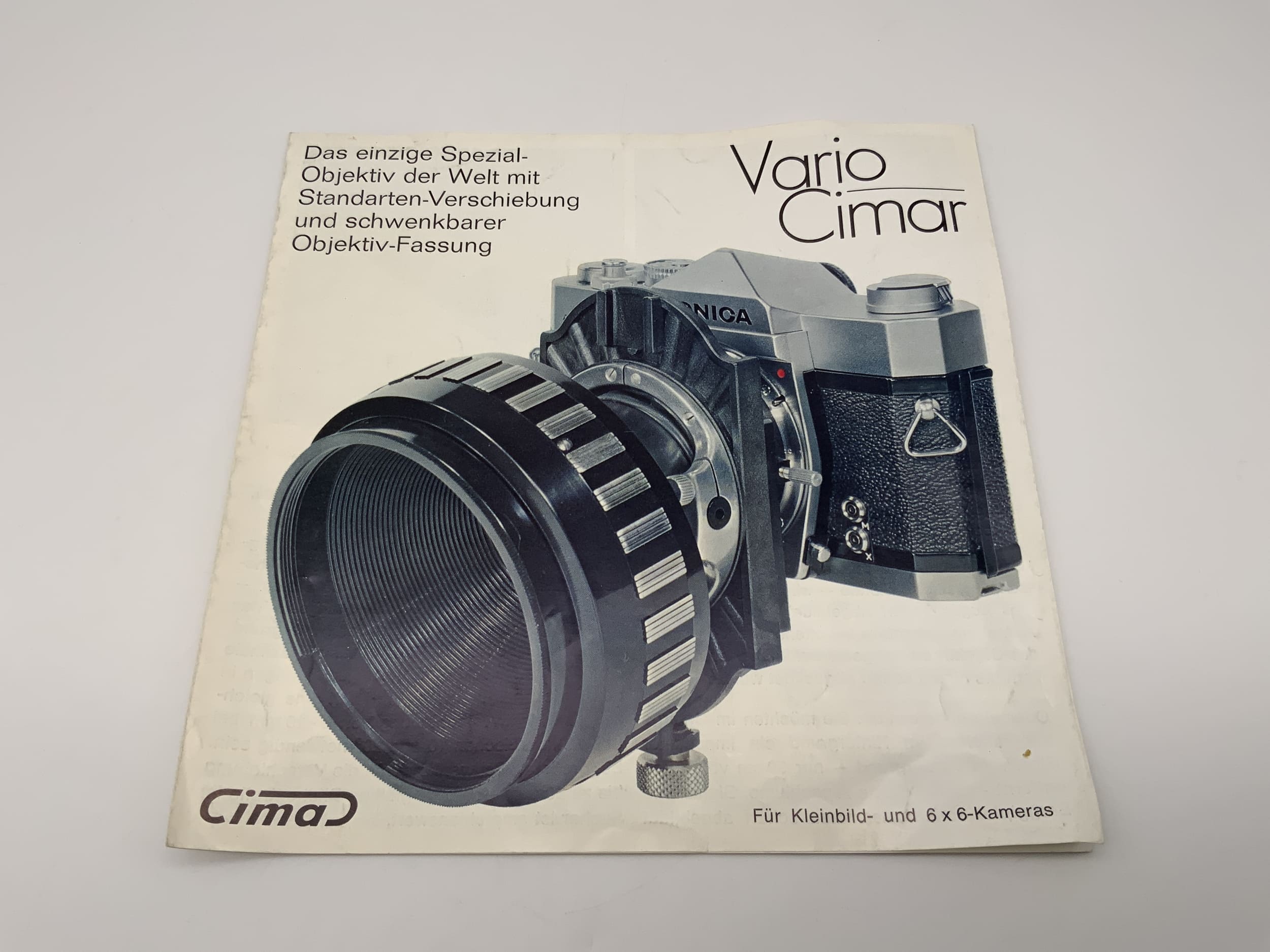 Cima Vario special lens with standard shift operating instructions German