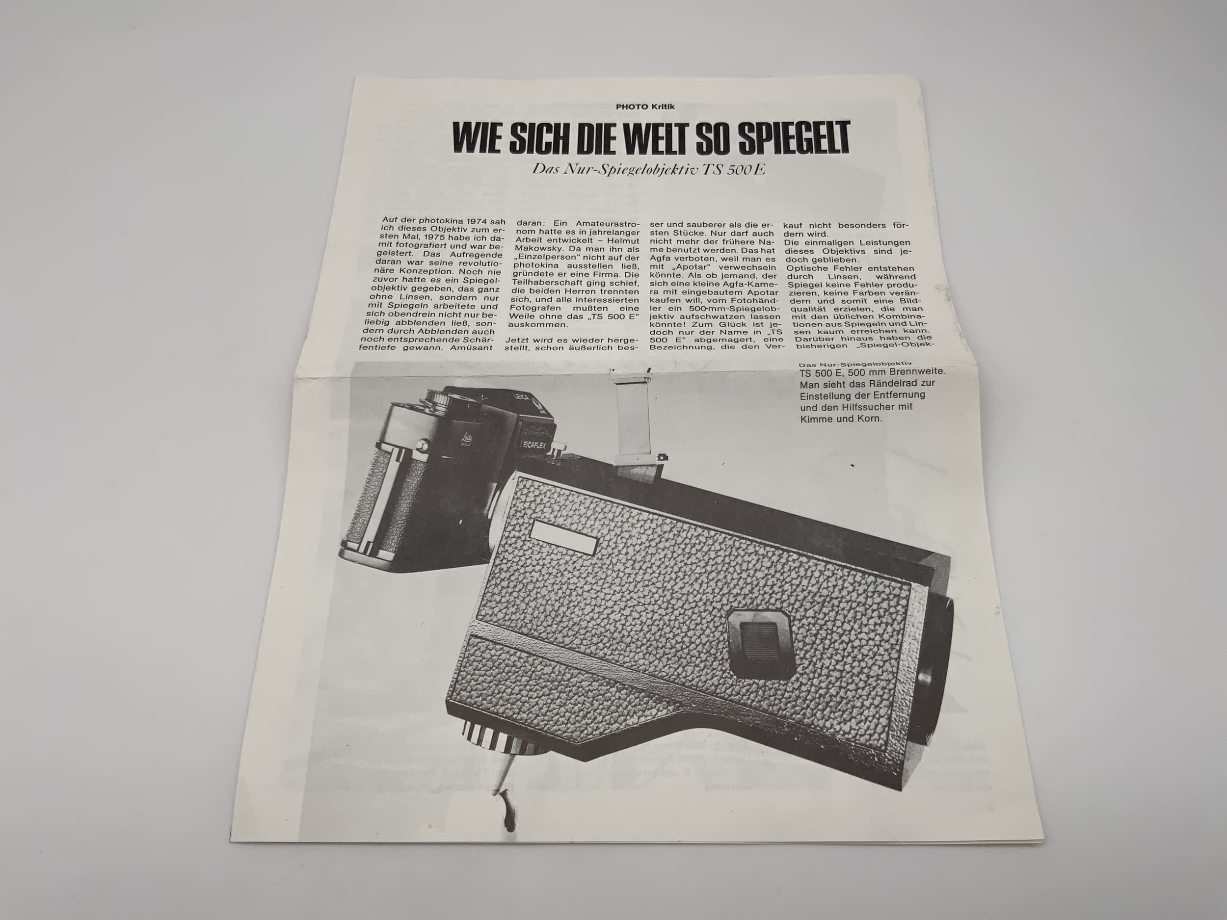 Photo Review TS 500 E How the world is reflected User manual German