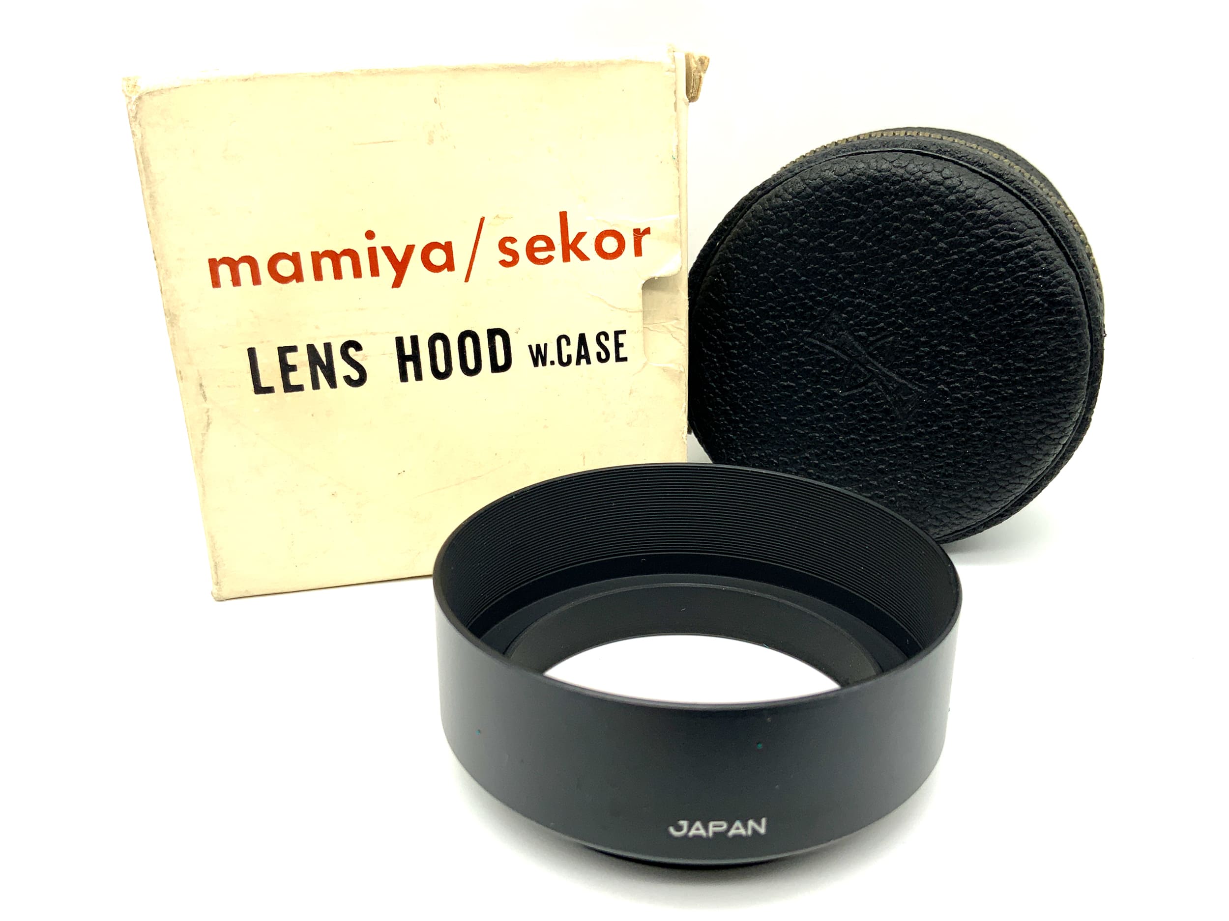 Mamiya Sekor 52mm lens hood ⌀52 metal with bag and original packaging.
